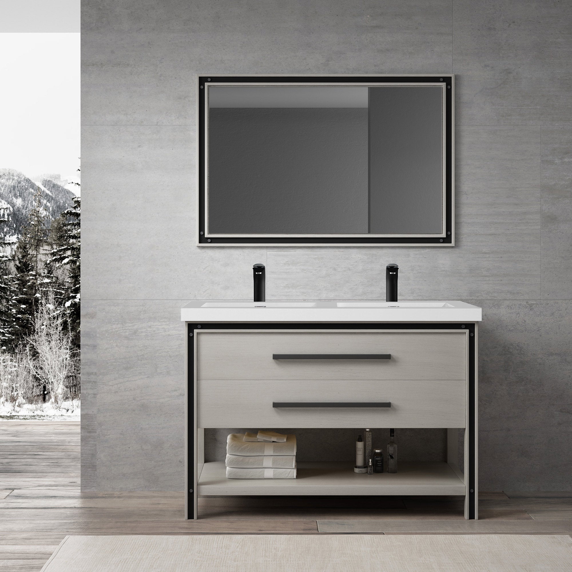 028 Series - 48 Inch Vanity -Double Sinks