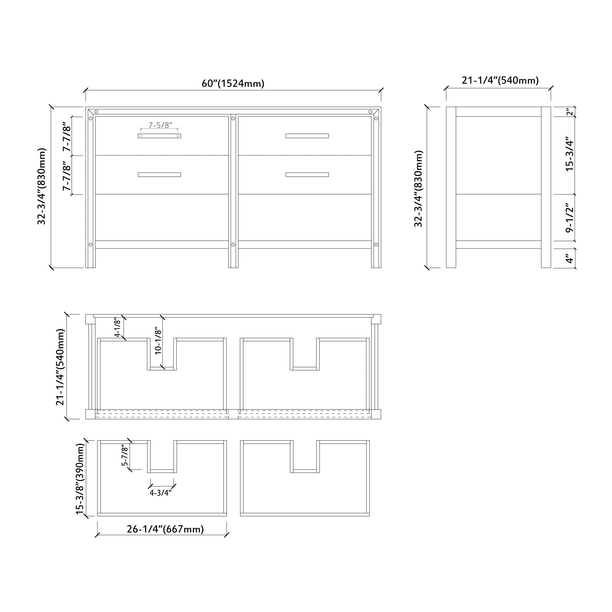 028 Series - 60 Inch Vanity