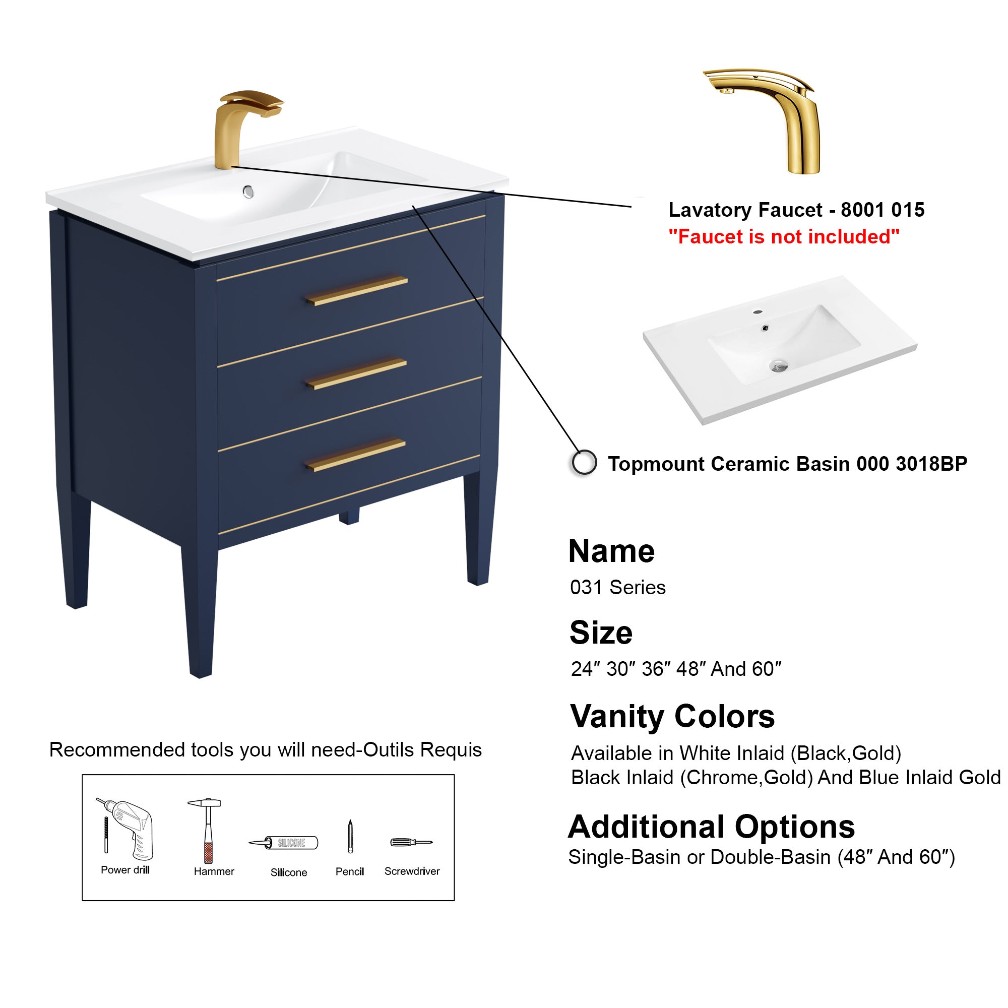 031 Series - 30 Inch Vanity
