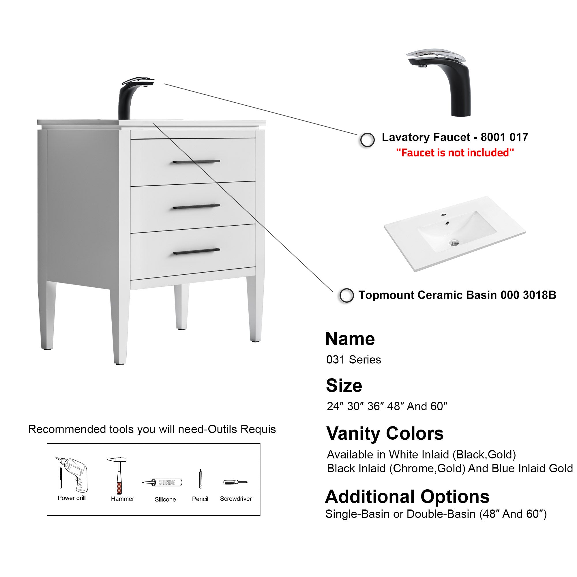 031 Series - 30 Inch Vanity