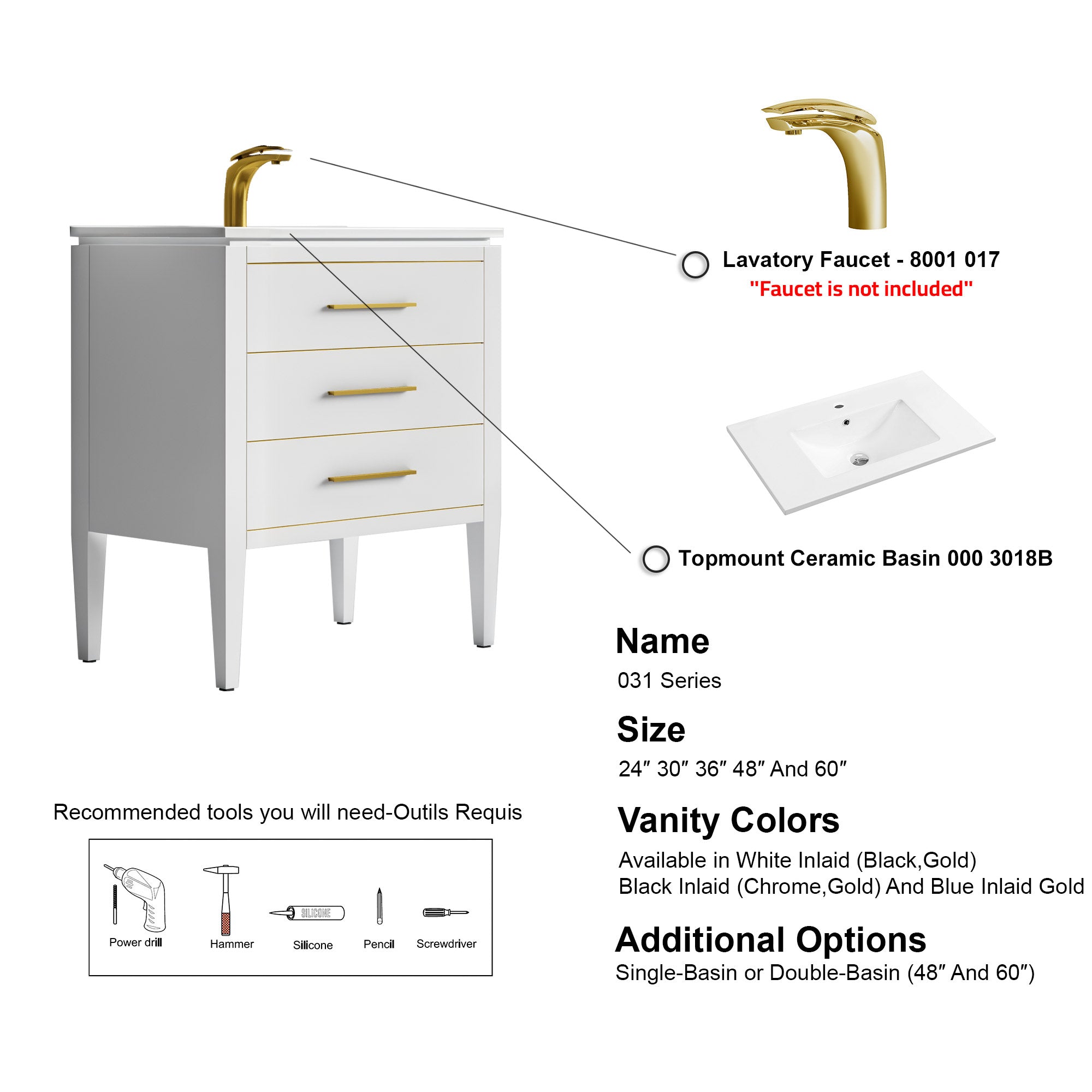 031 Series - 30 Inch Vanity