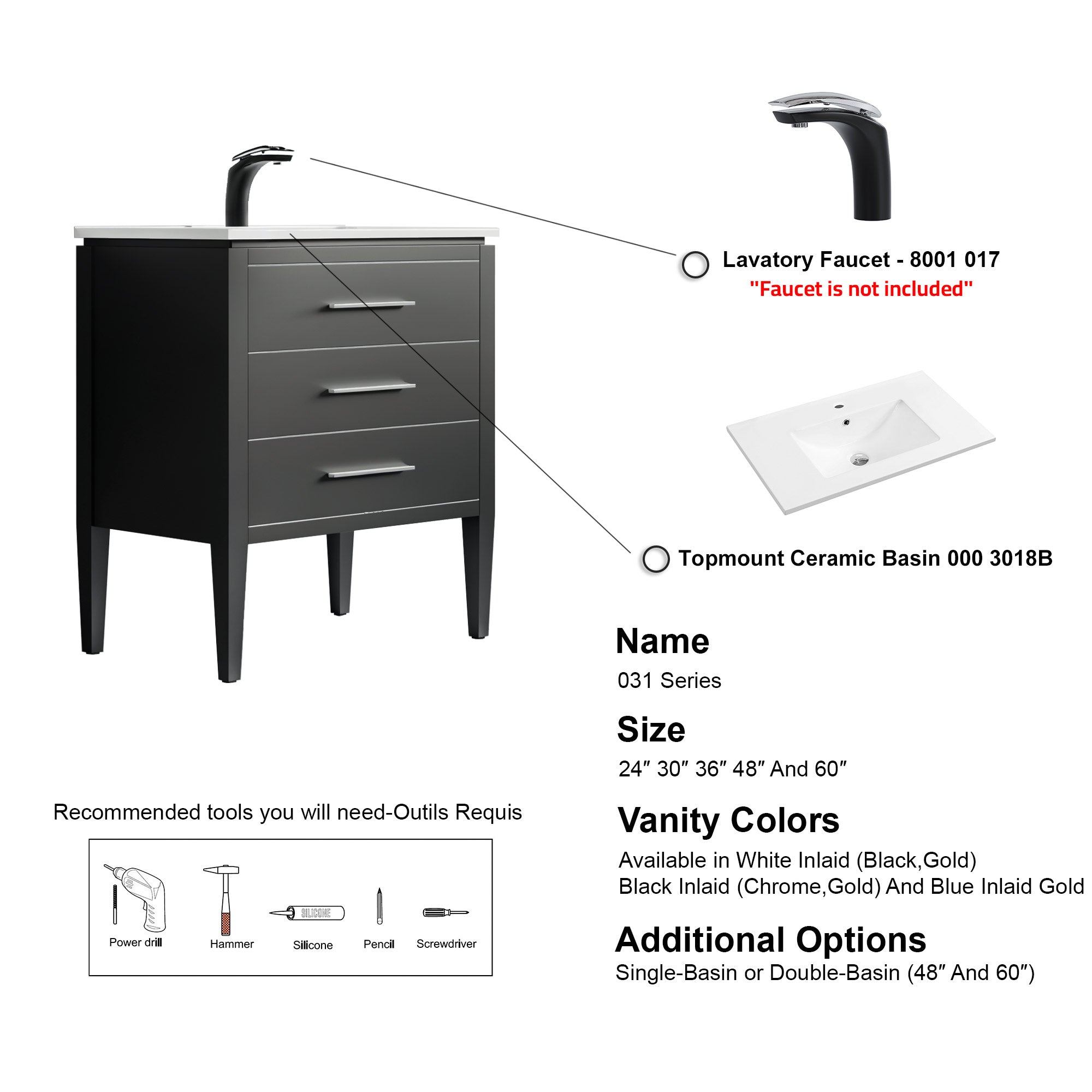 031 Series - 30 Inch Vanity