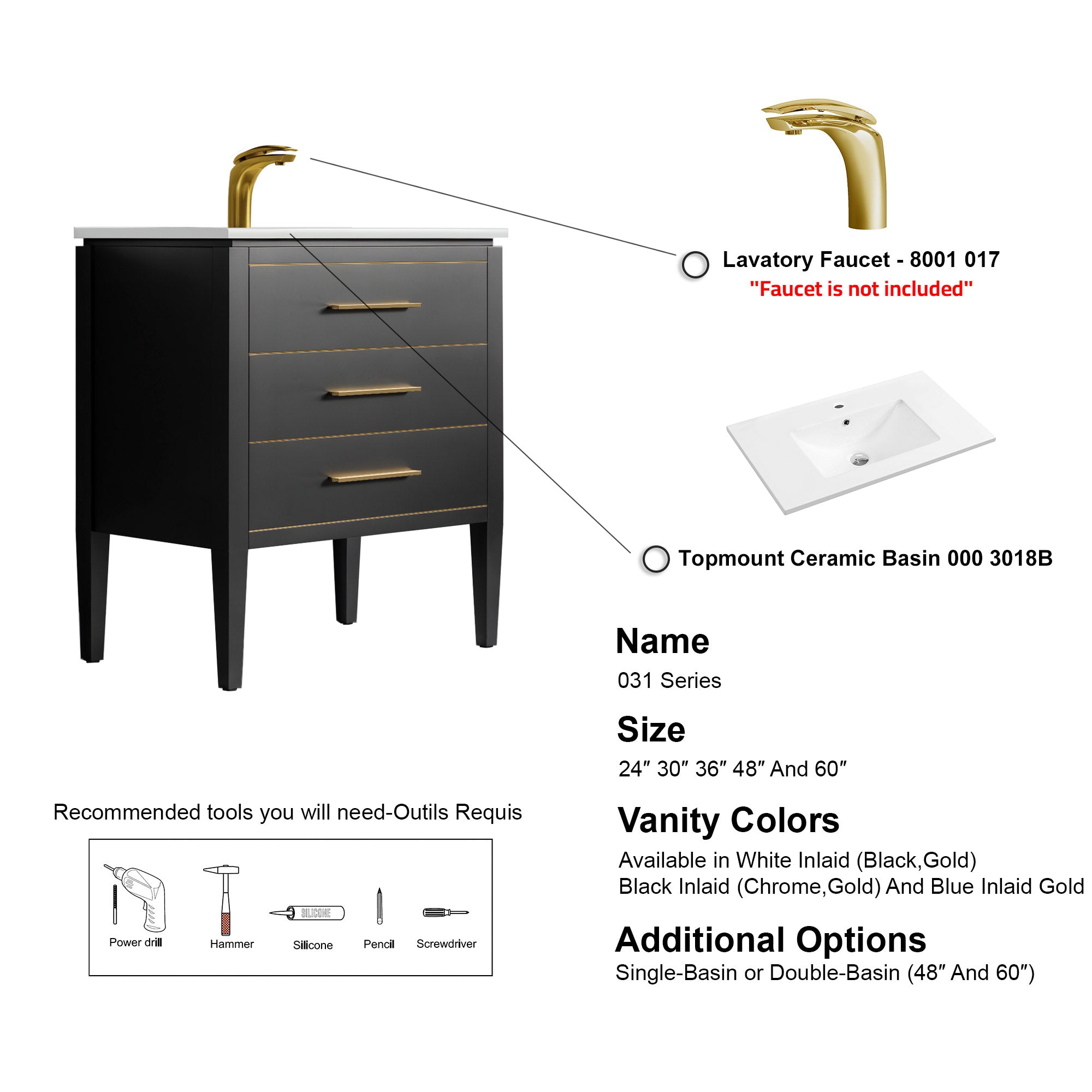 031 Series - 30 Inch Vanity