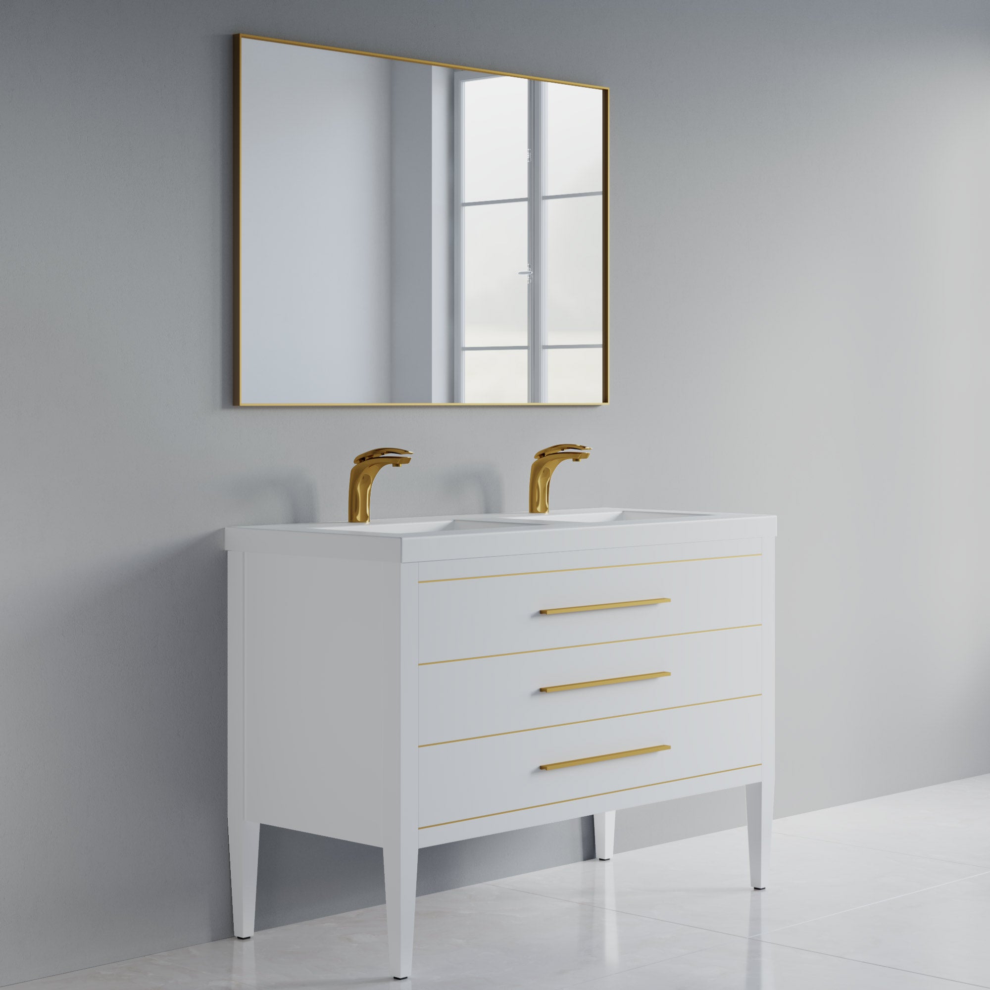 031 Series - 48 Inch Vanity For Double Sinks