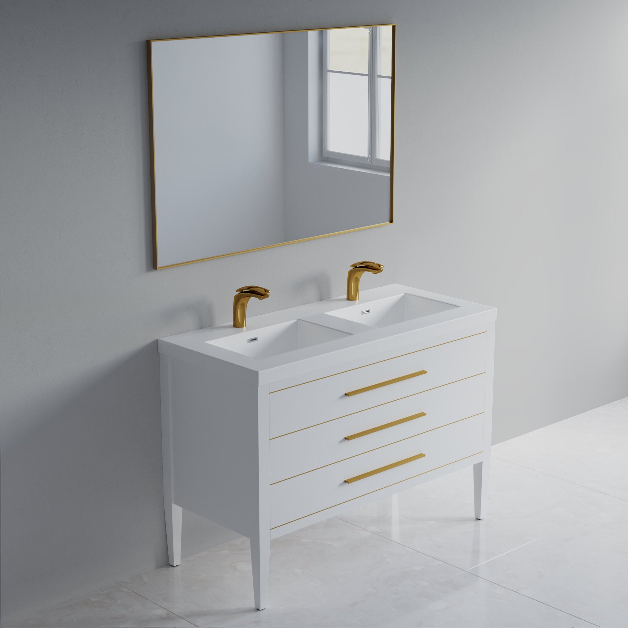 031 Series - 48 Inch Vanity For Double Sinks