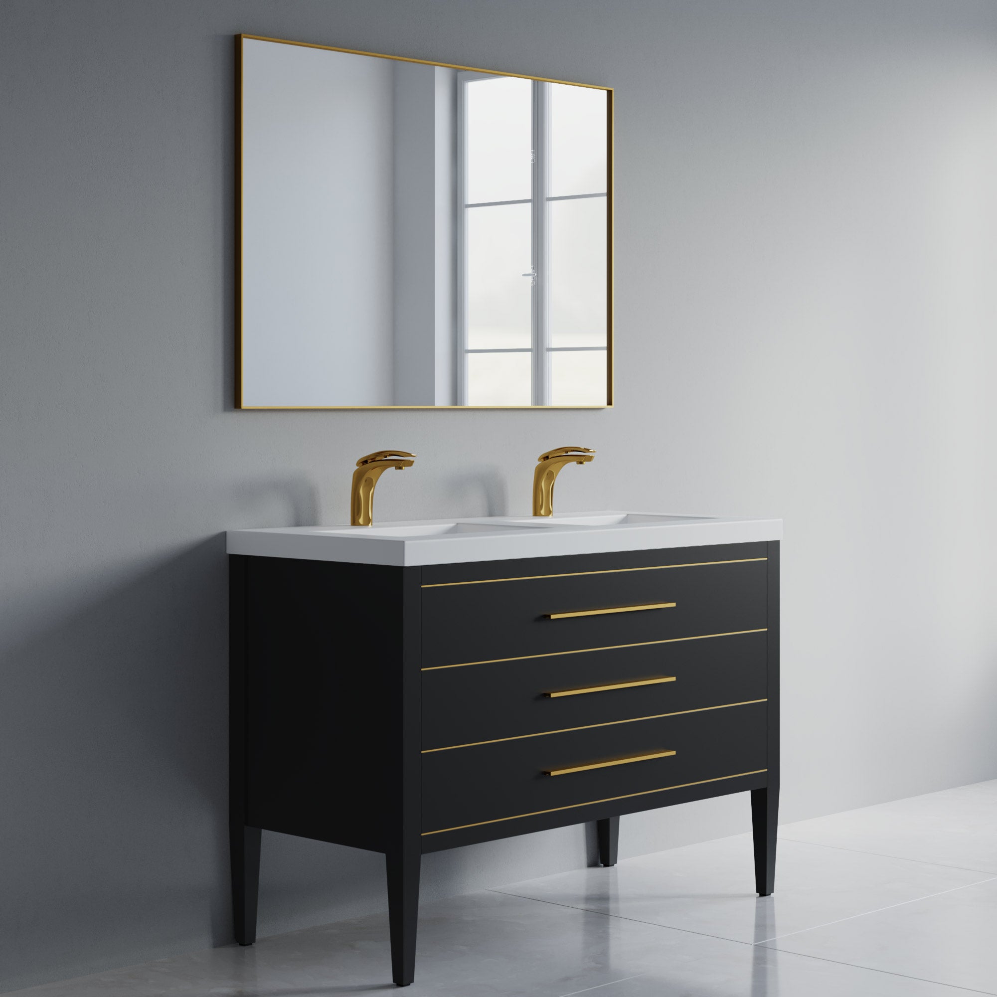 031 Series - 48 Inch Vanity For Double Sinks