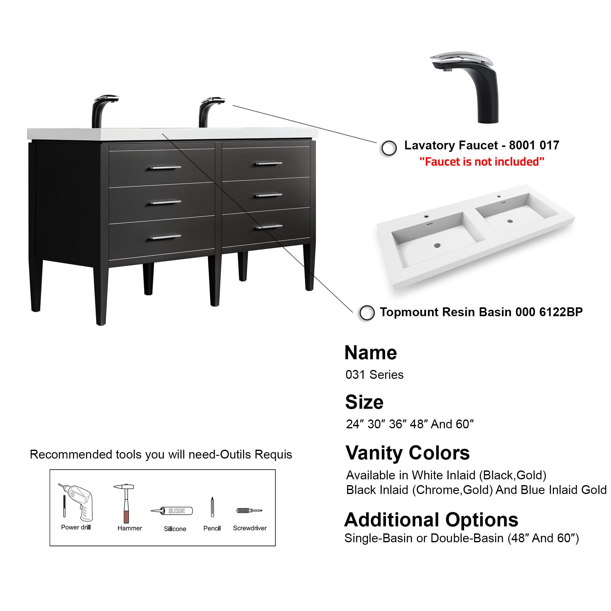 031 Series - 60 Inch Vanity
