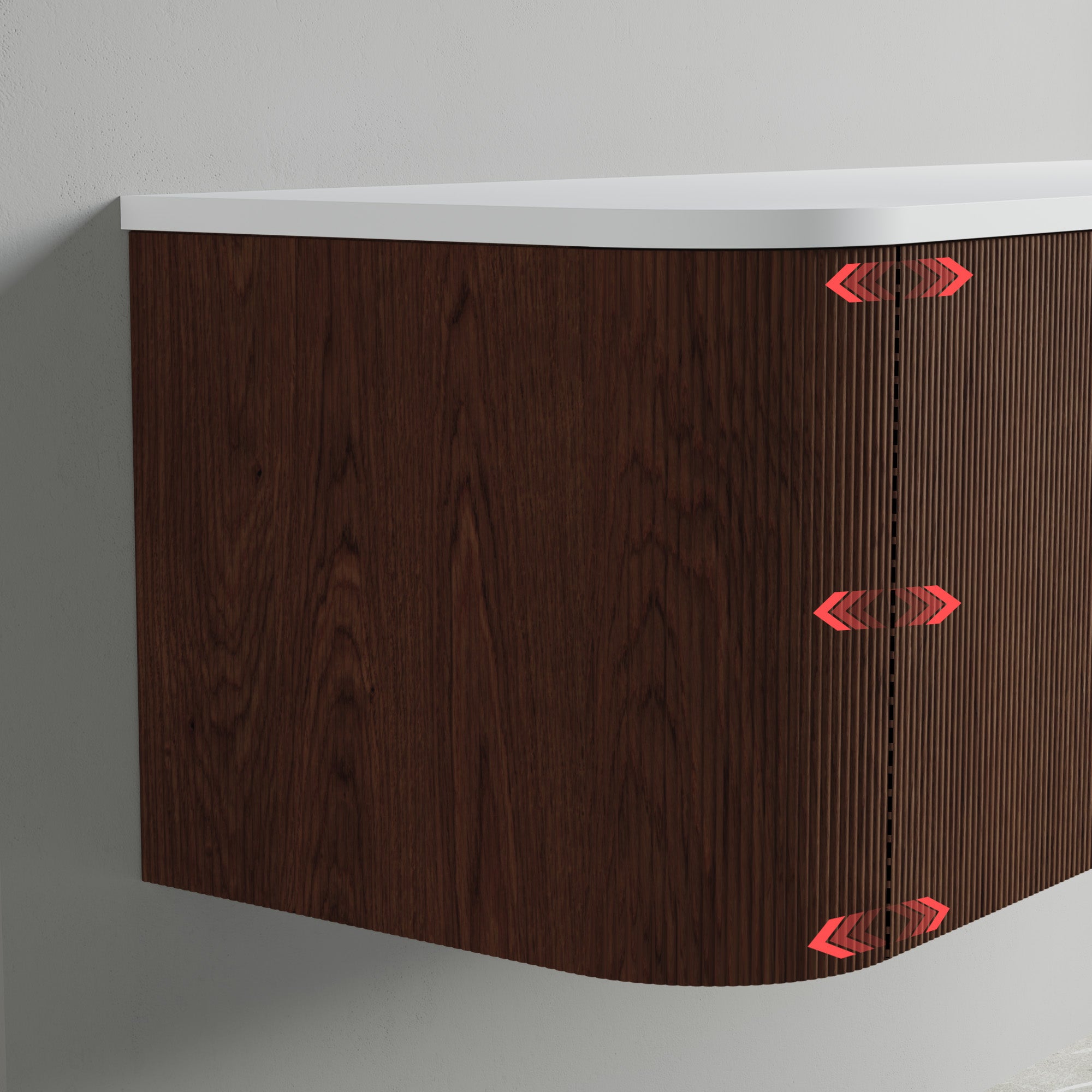 032 Series - 6 Inch Arc Side Cabinet