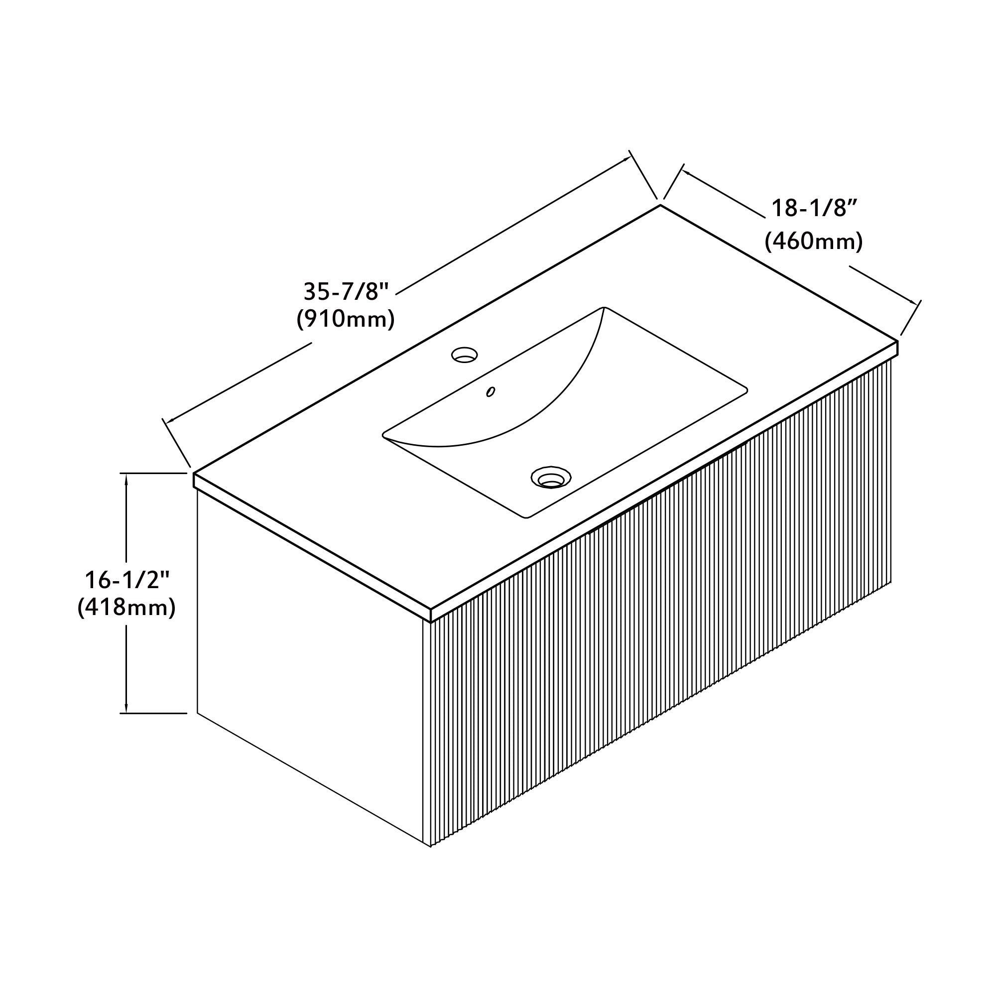 032 Series - 36 Inch Vanity