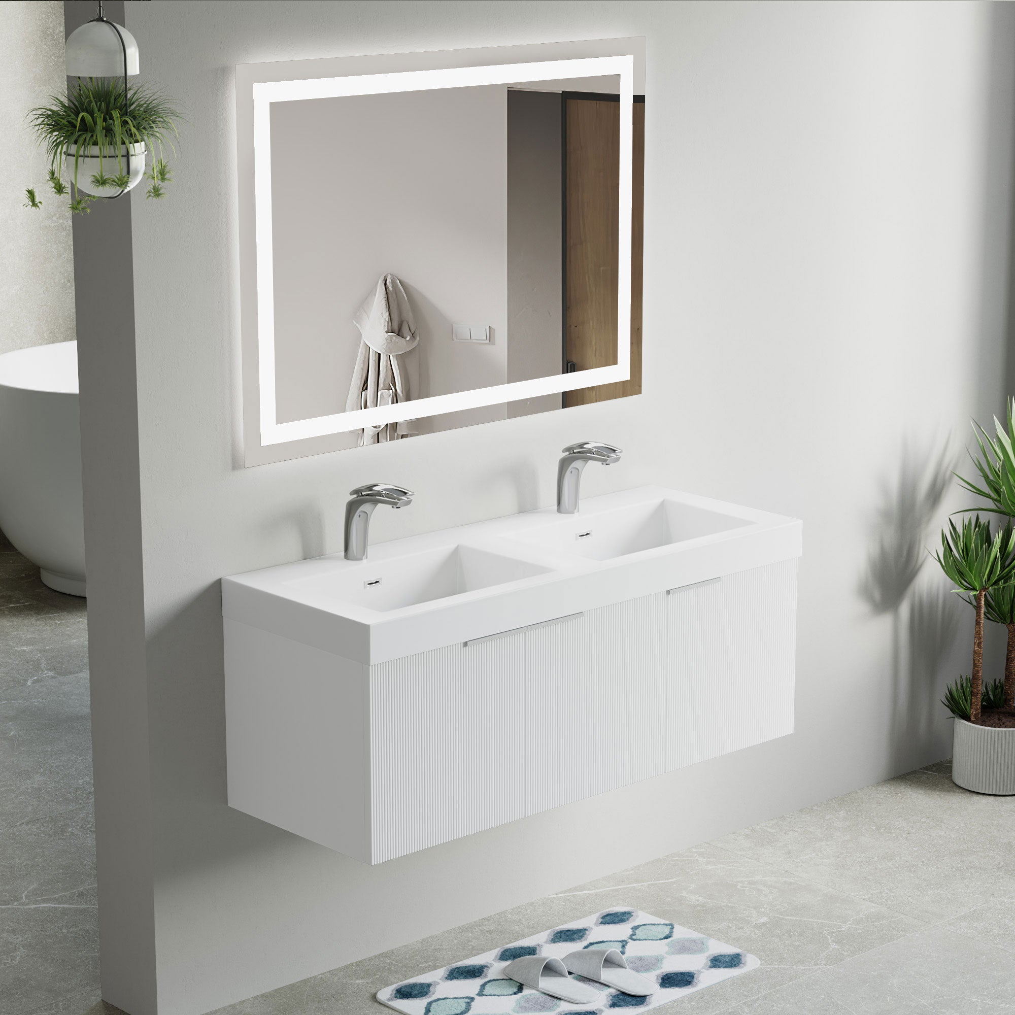 032 Series - 48 Inch Vanity - Double Sinks