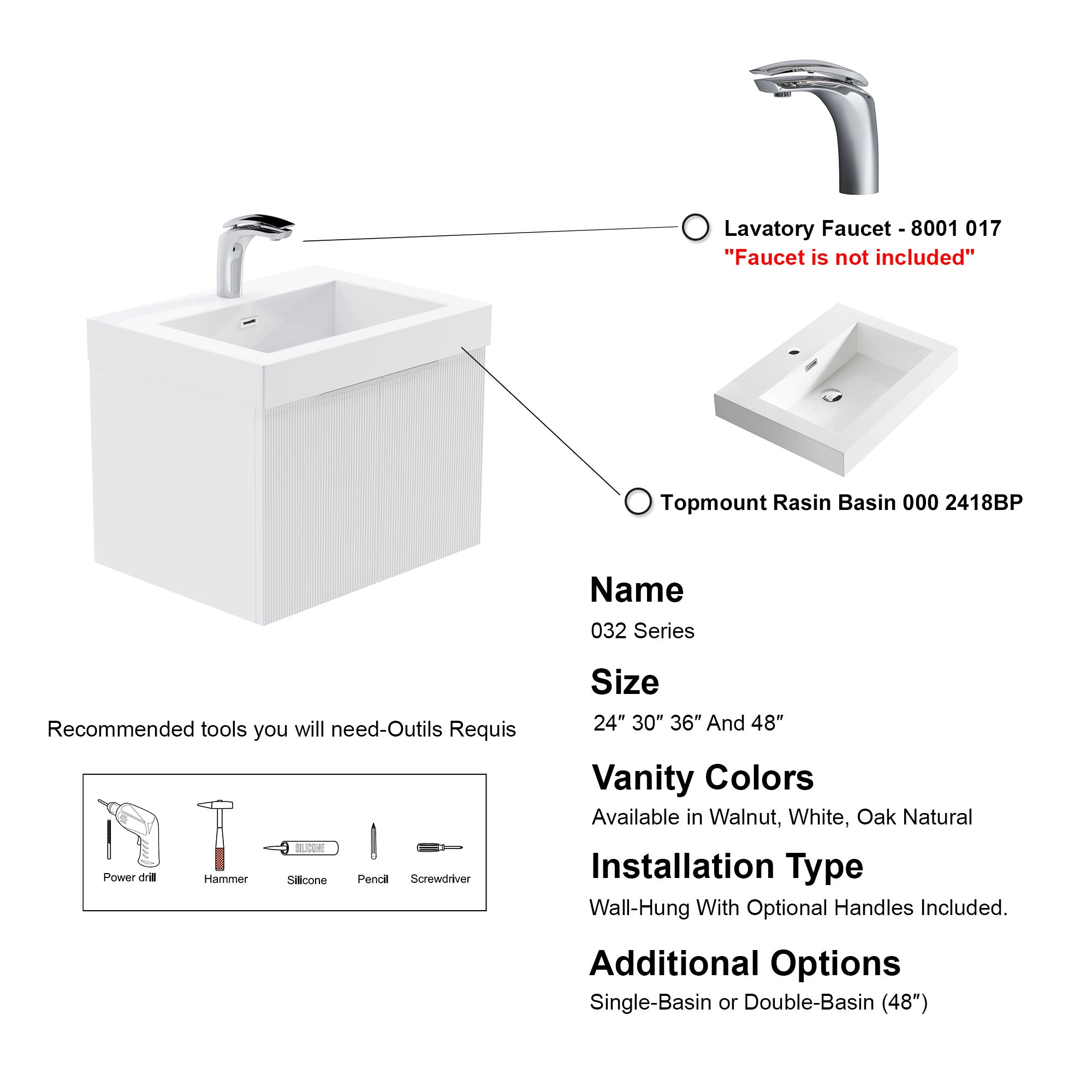 032 Series - 24 Inch Vanity