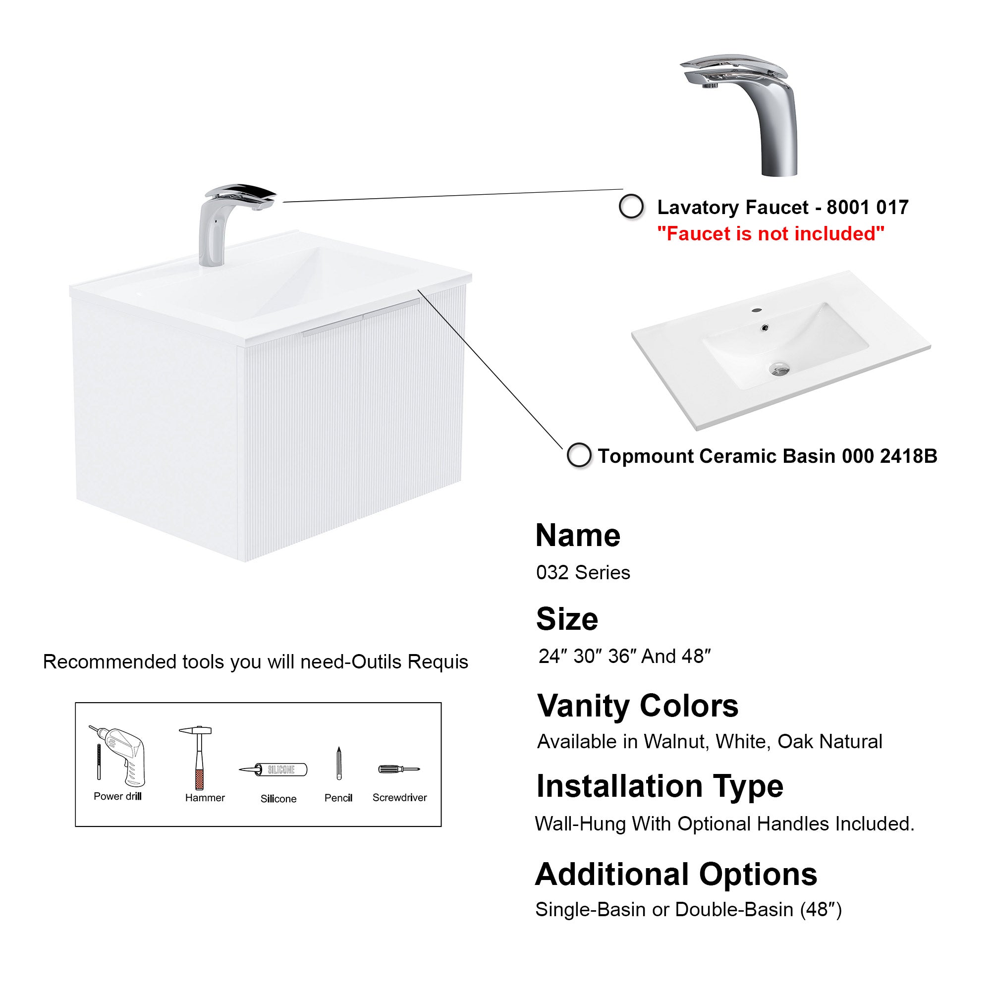 032 Series - 24 Inch Vanity