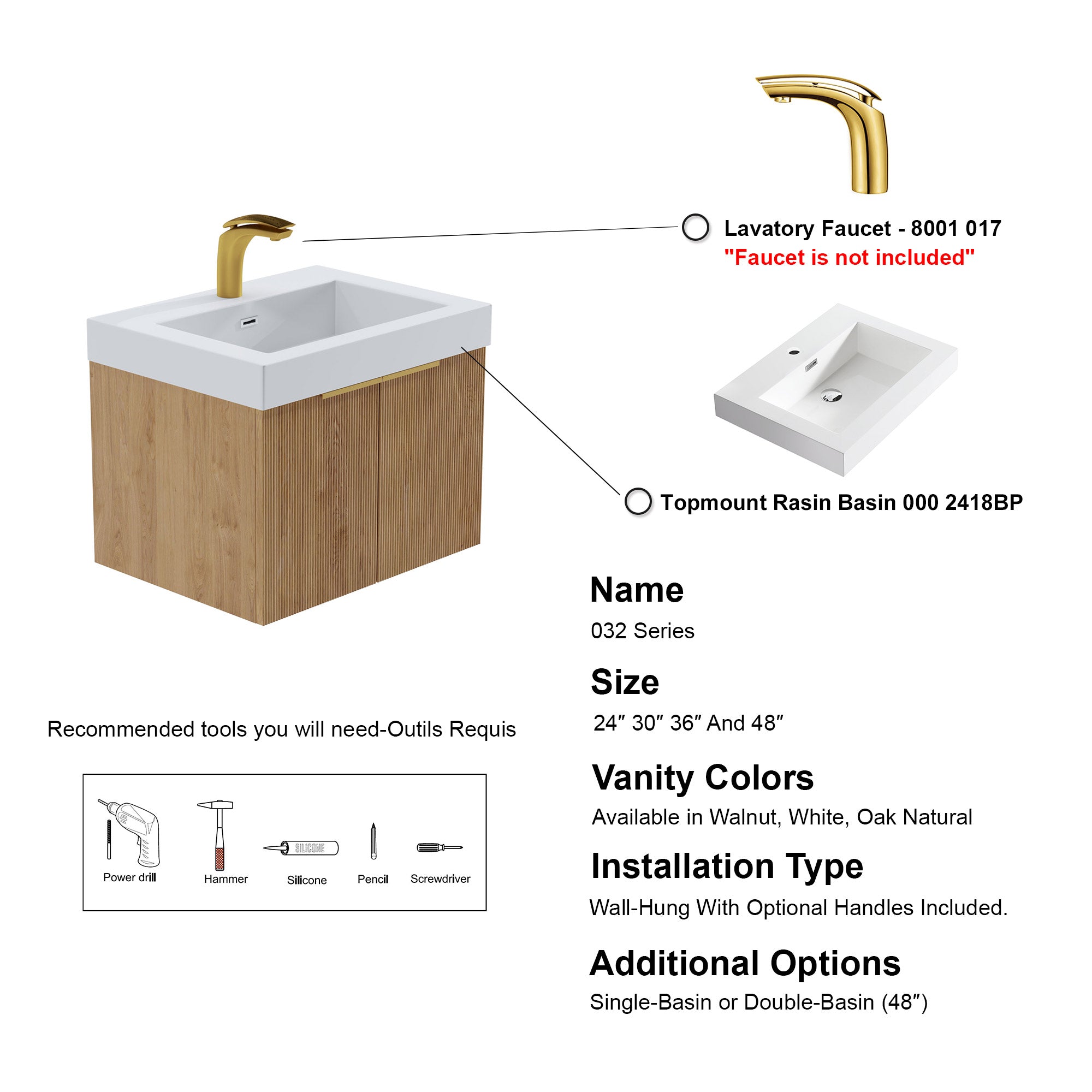 032 Series - 24 Inch Vanity