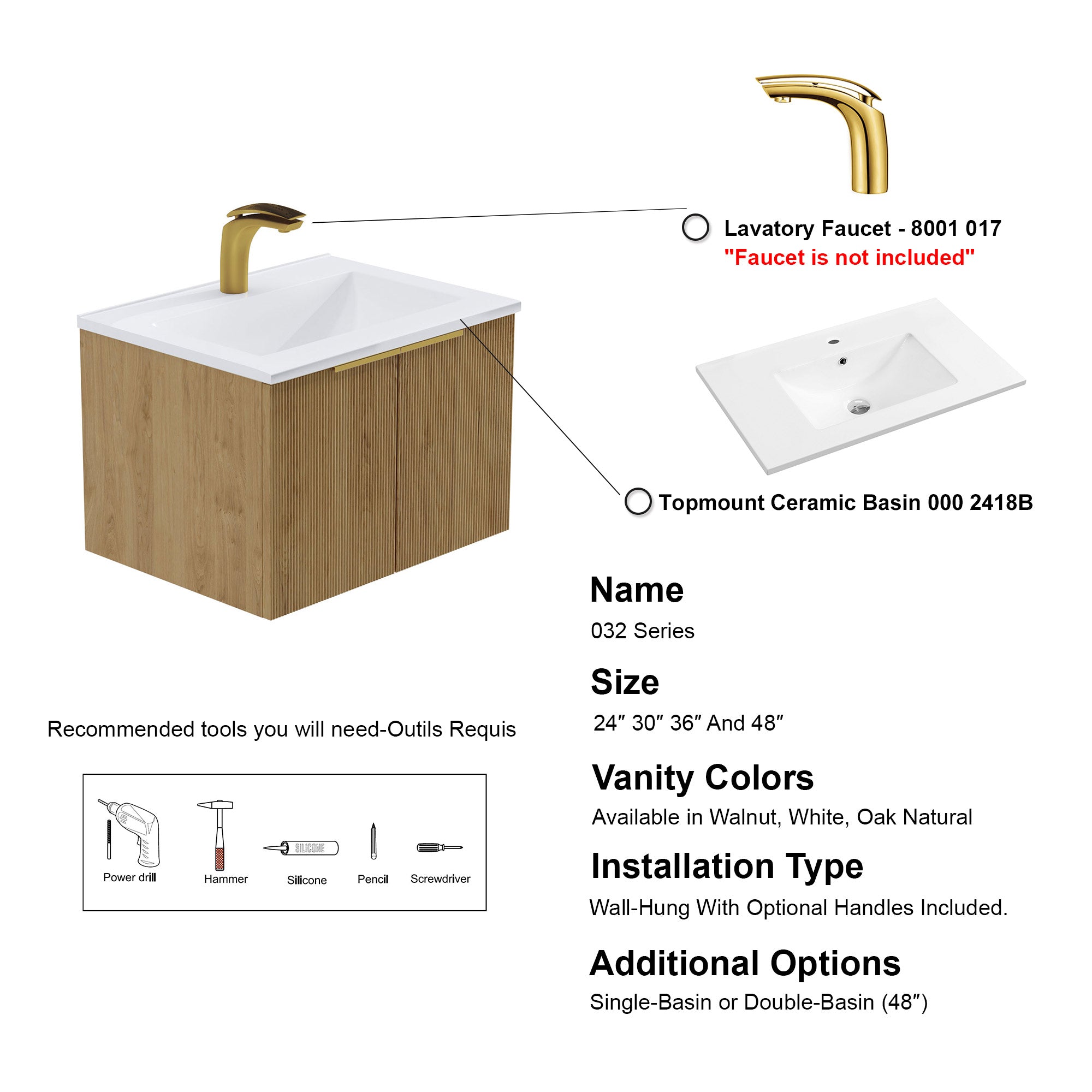 032 Series - 24 Inch Vanity