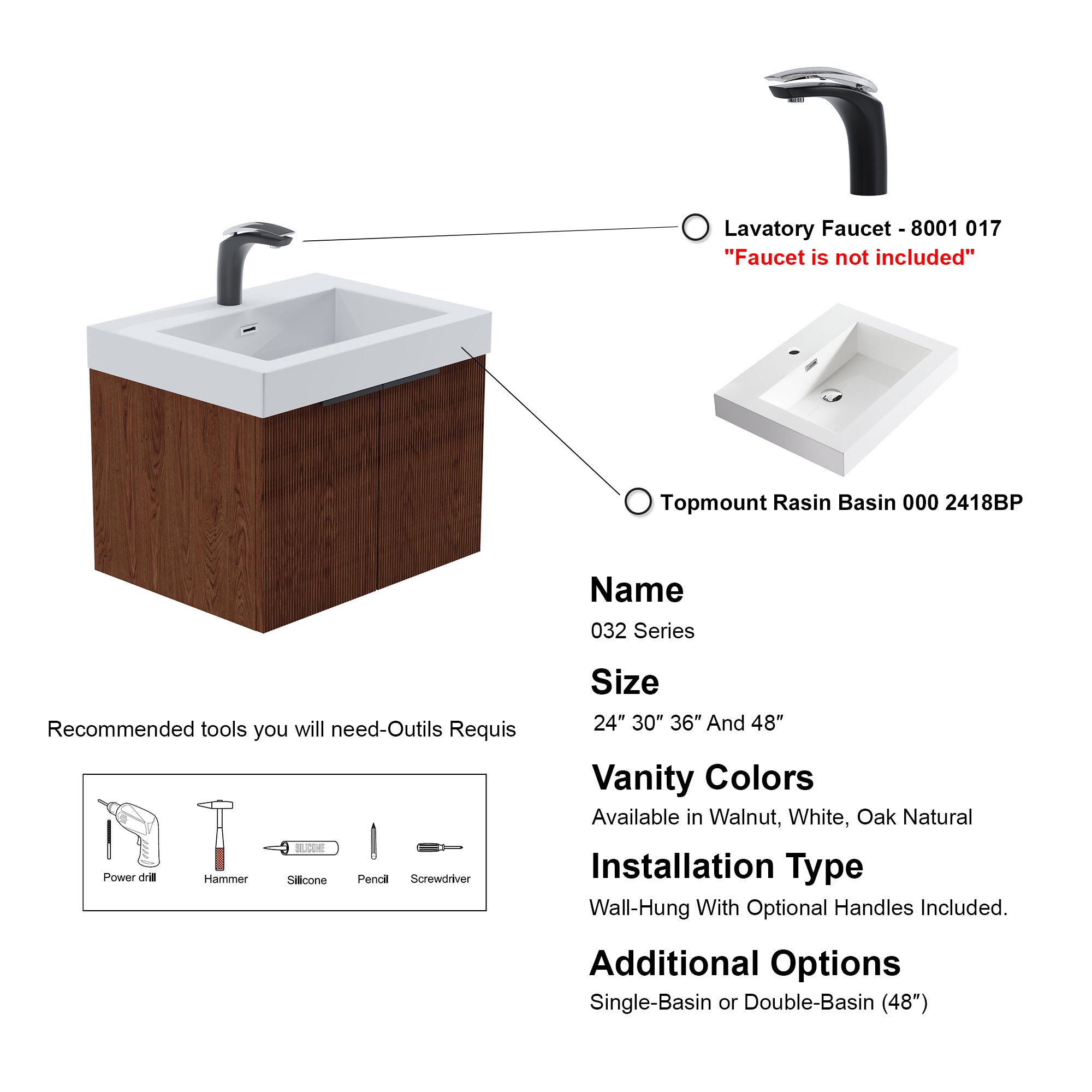 032 Series - 24 Inch Vanity