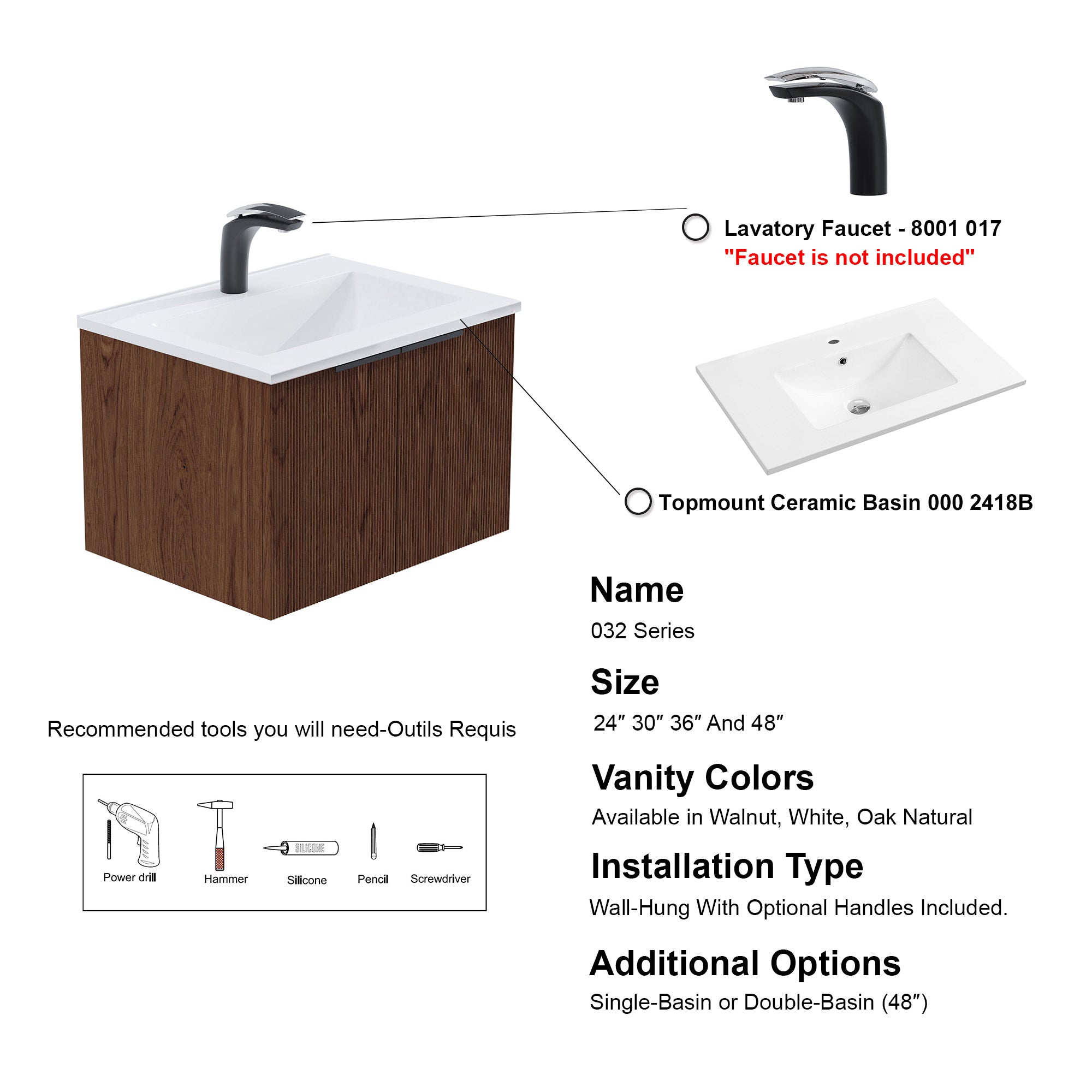 032 Series - 24 Inch Vanity