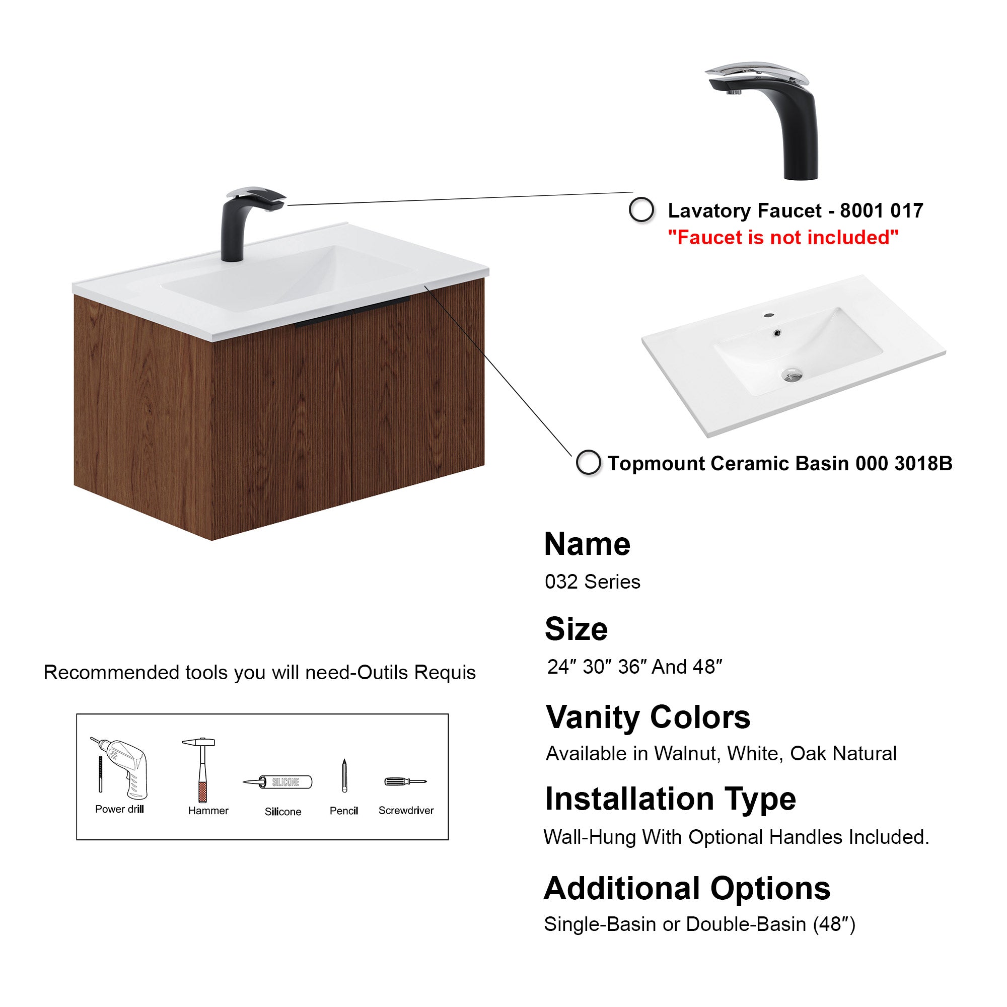 032 Series - 30 Inch Vanity