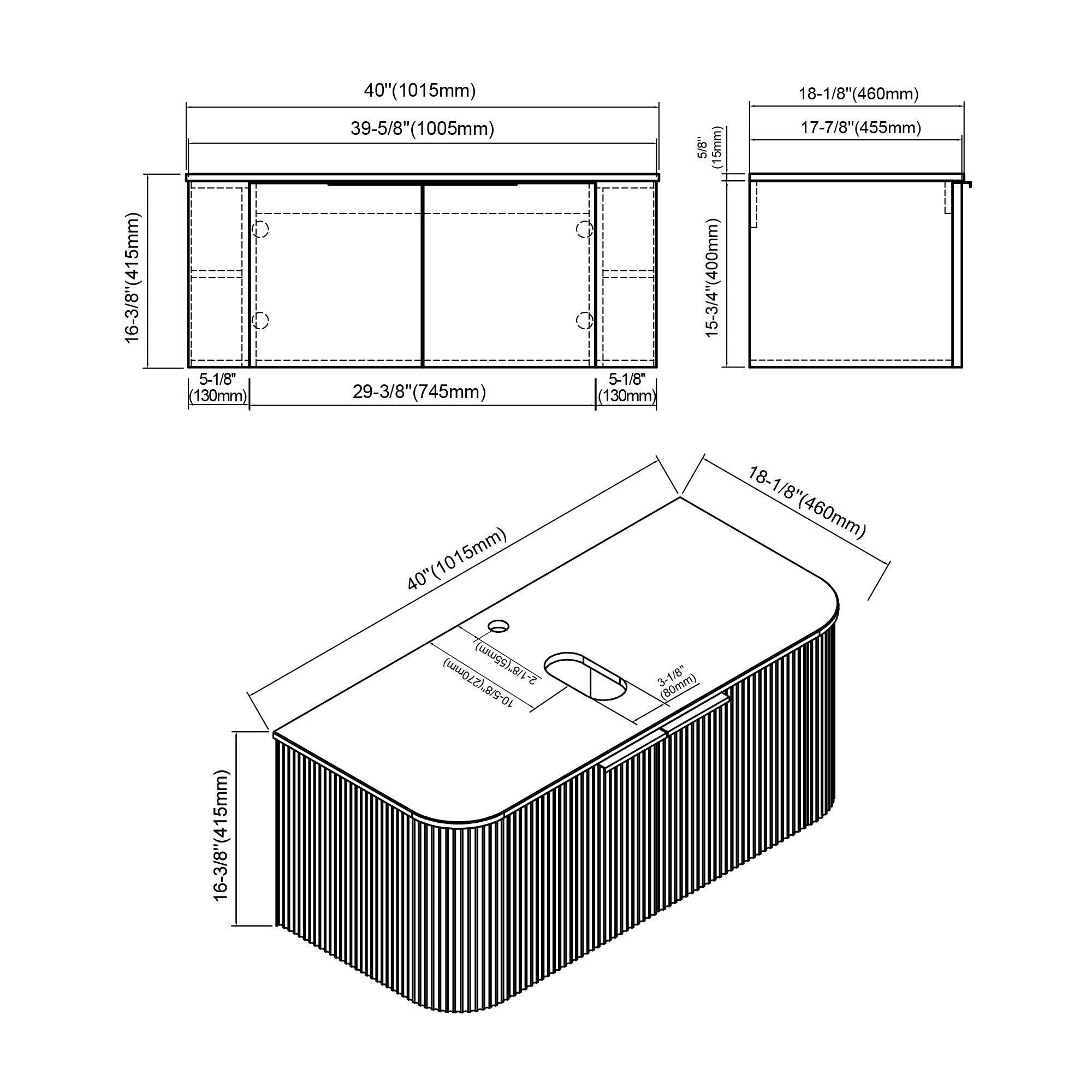 032 Series - 42 Inch Vanity - Cabinet Combination