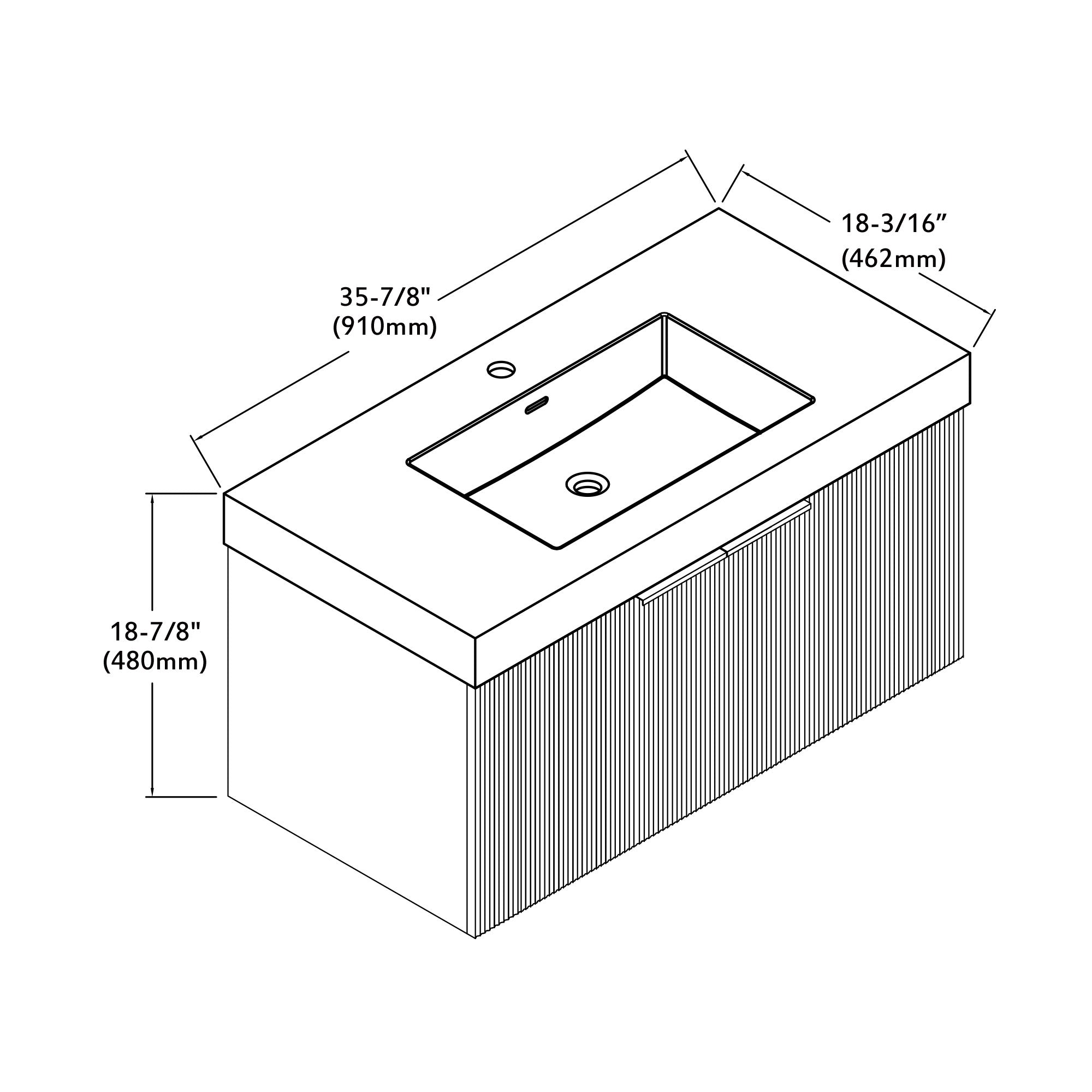 032 Series - 36 Inch Vanity