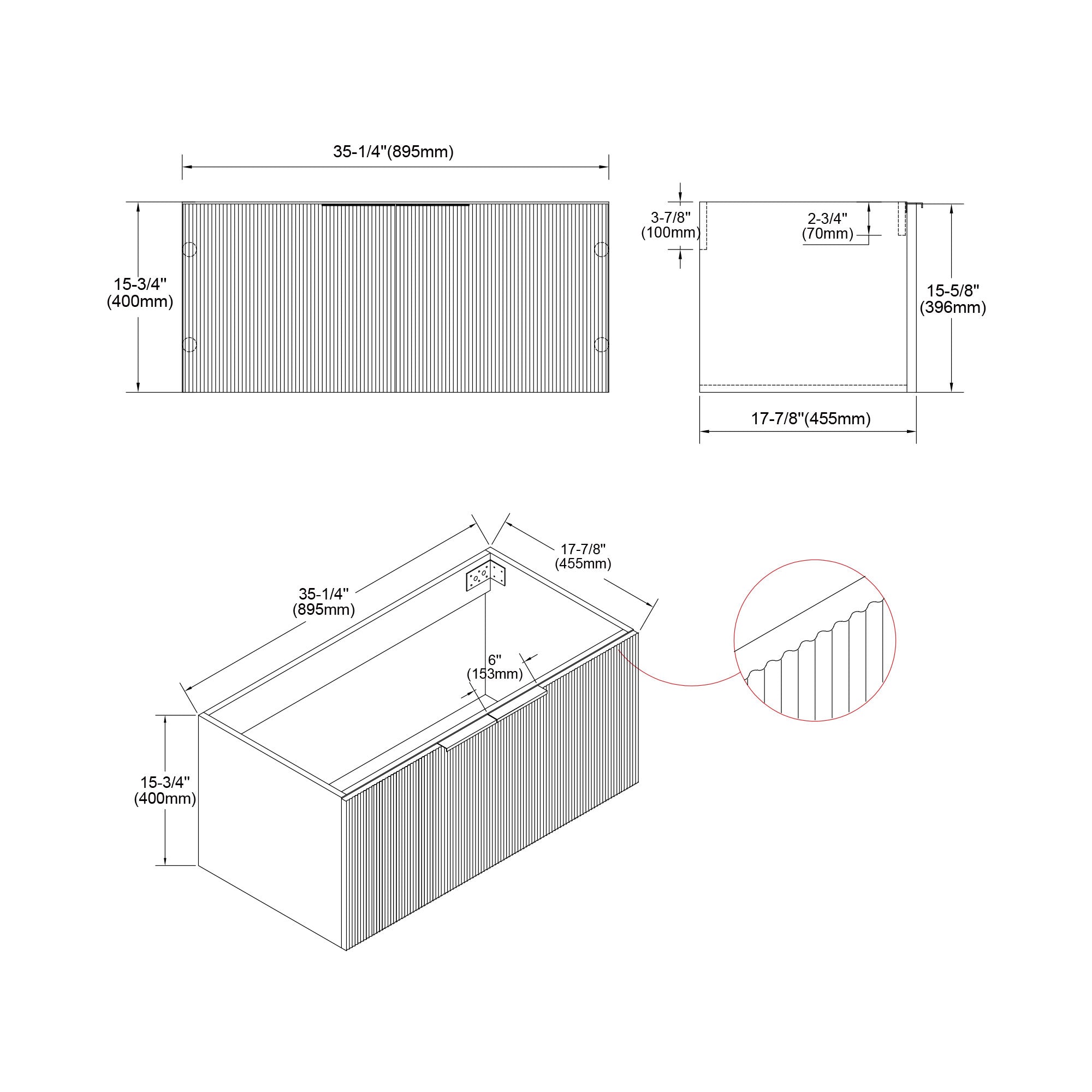 032 Series - 36 Inch Vanity