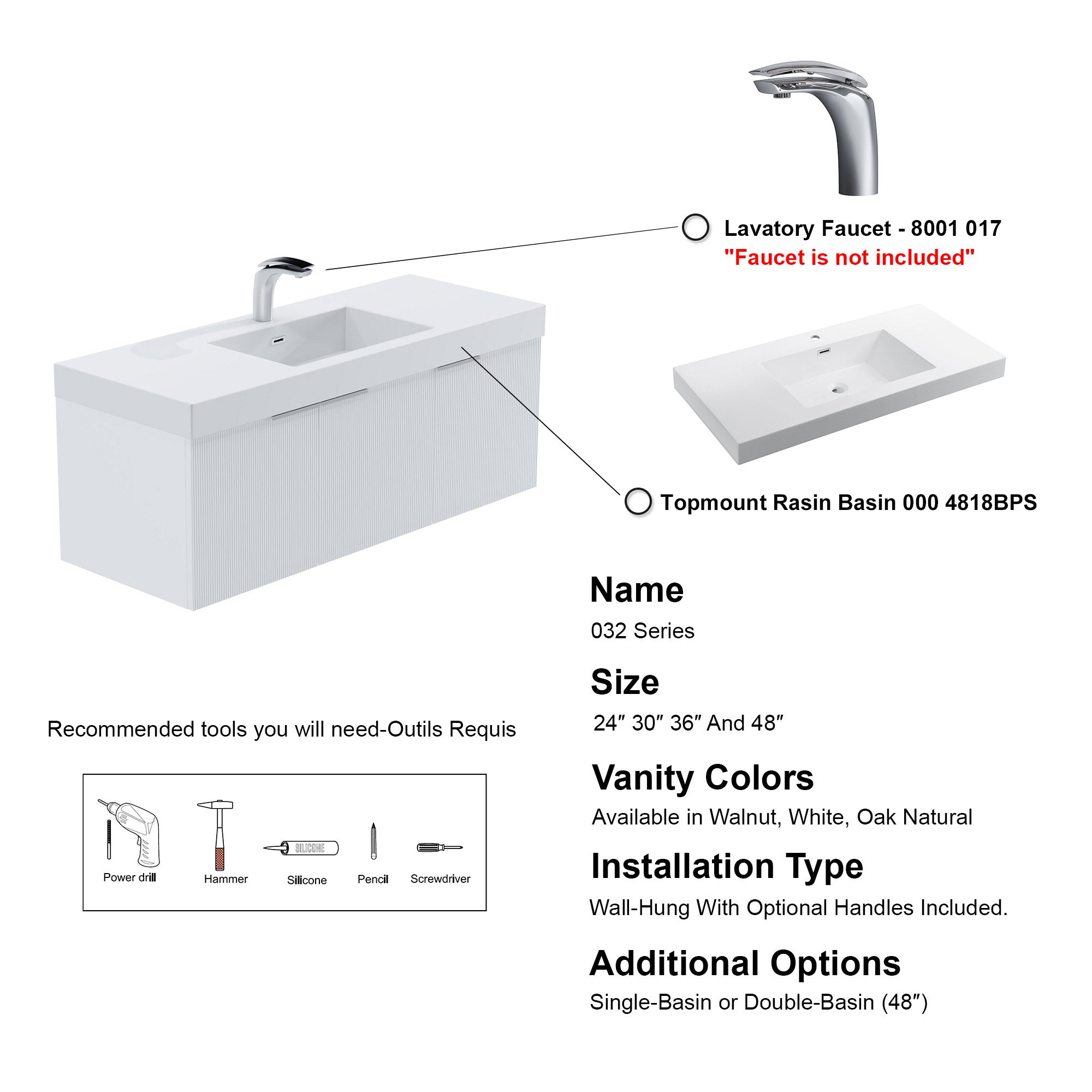 032 Series - 48 Inch Vanity