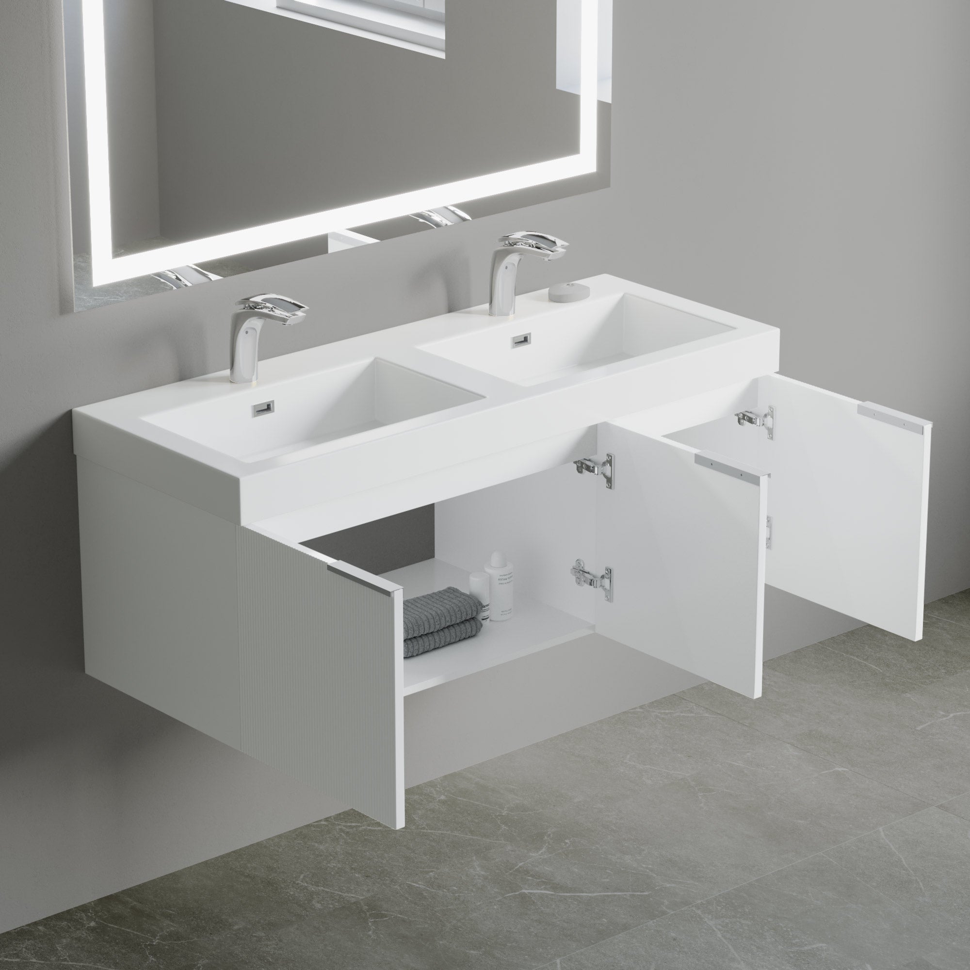 032 Series - 48 Inch Vanity - Double Sinks