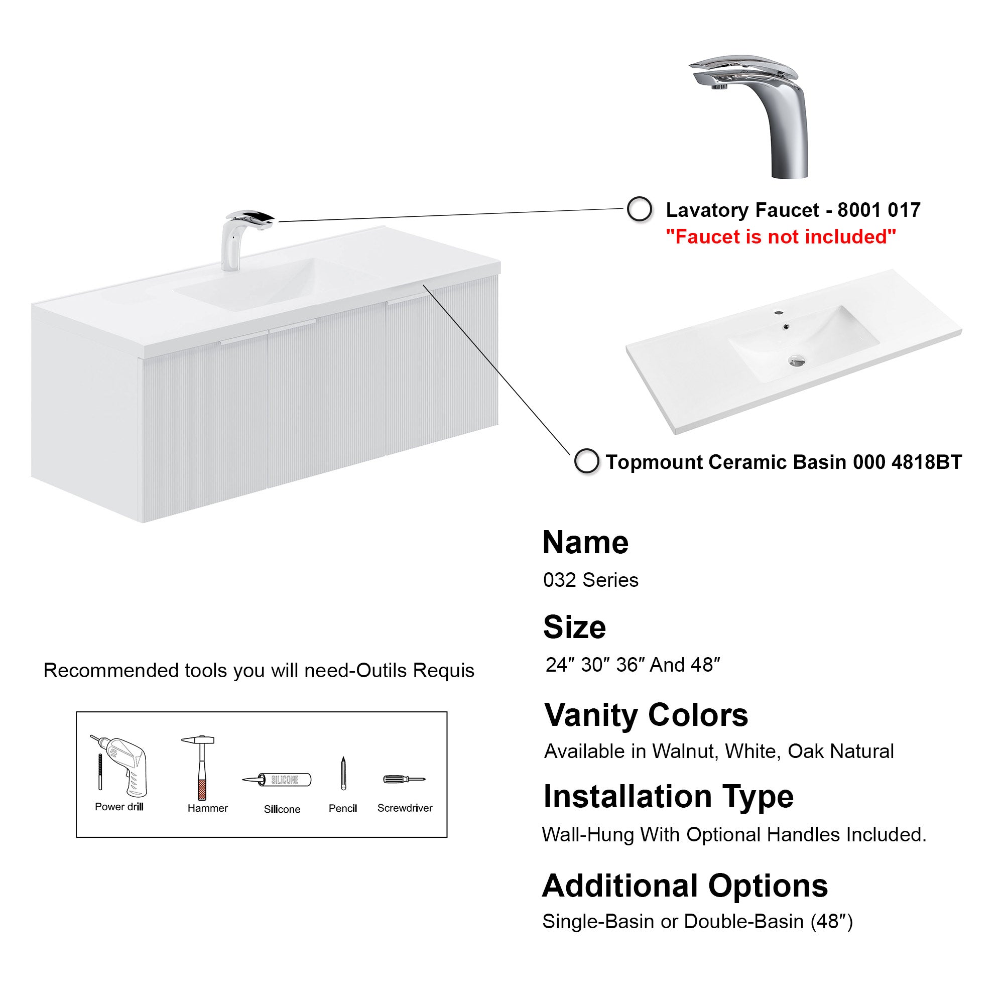 032 Series - 48 Inch Vanity