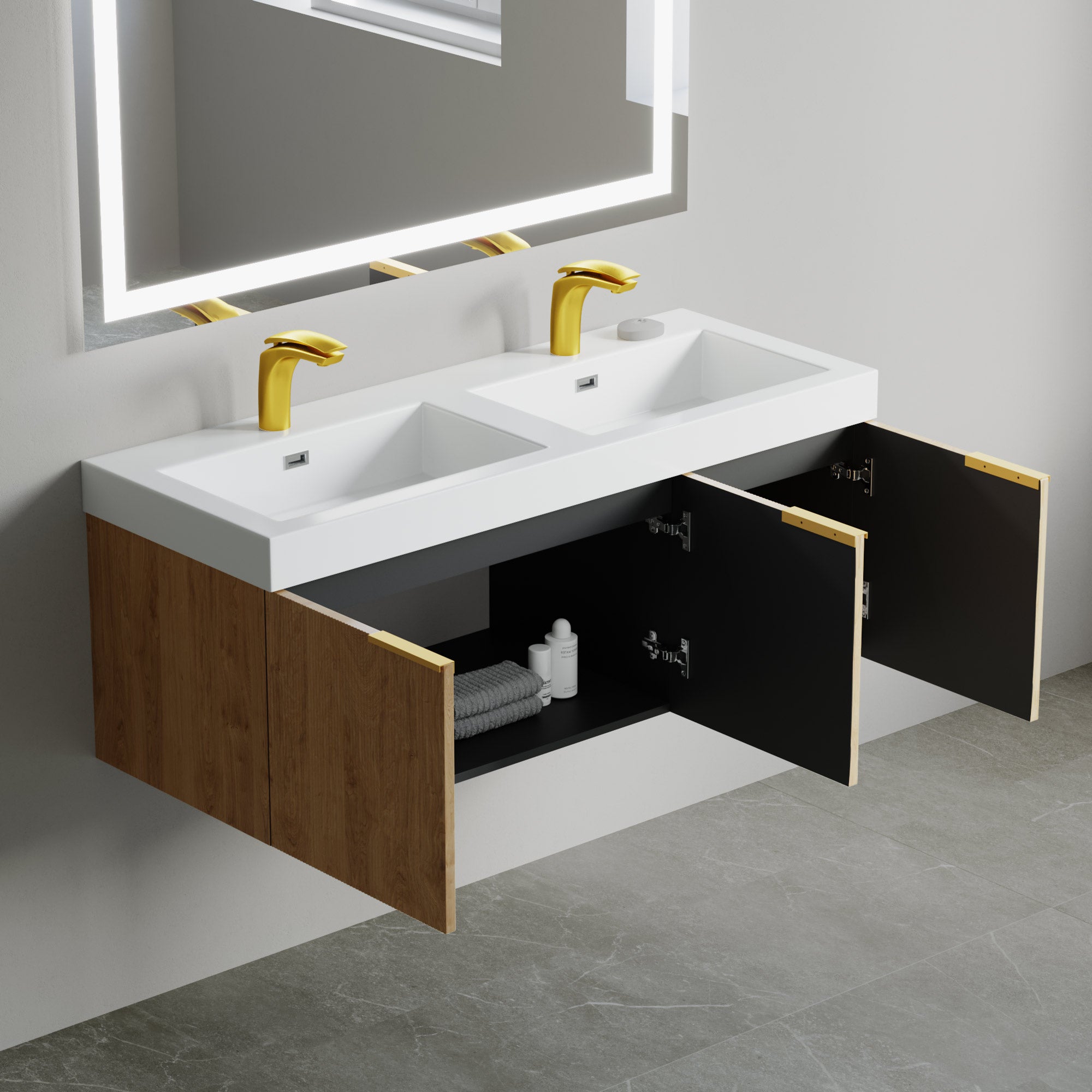 032 Series - 48 Inch Vanity - Double Sinks