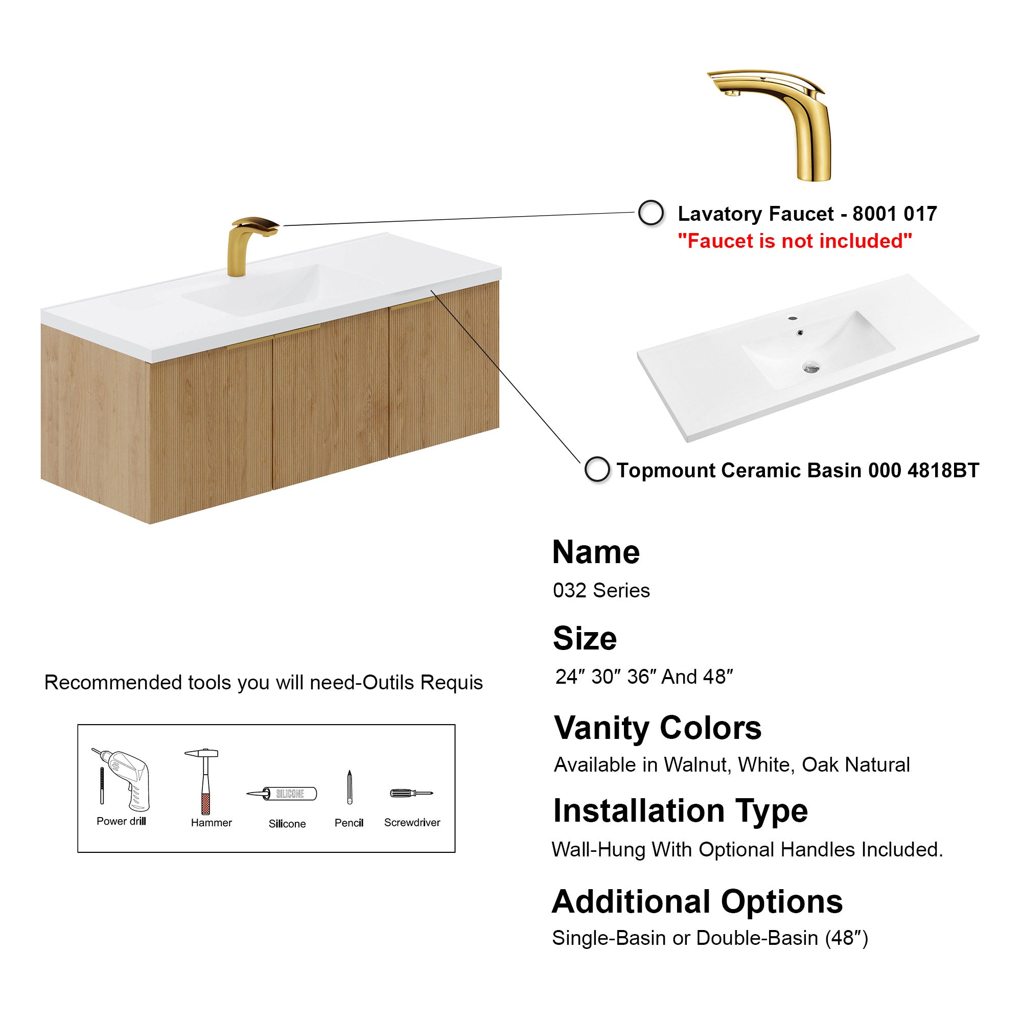 032 Series - 48 Inch Vanity