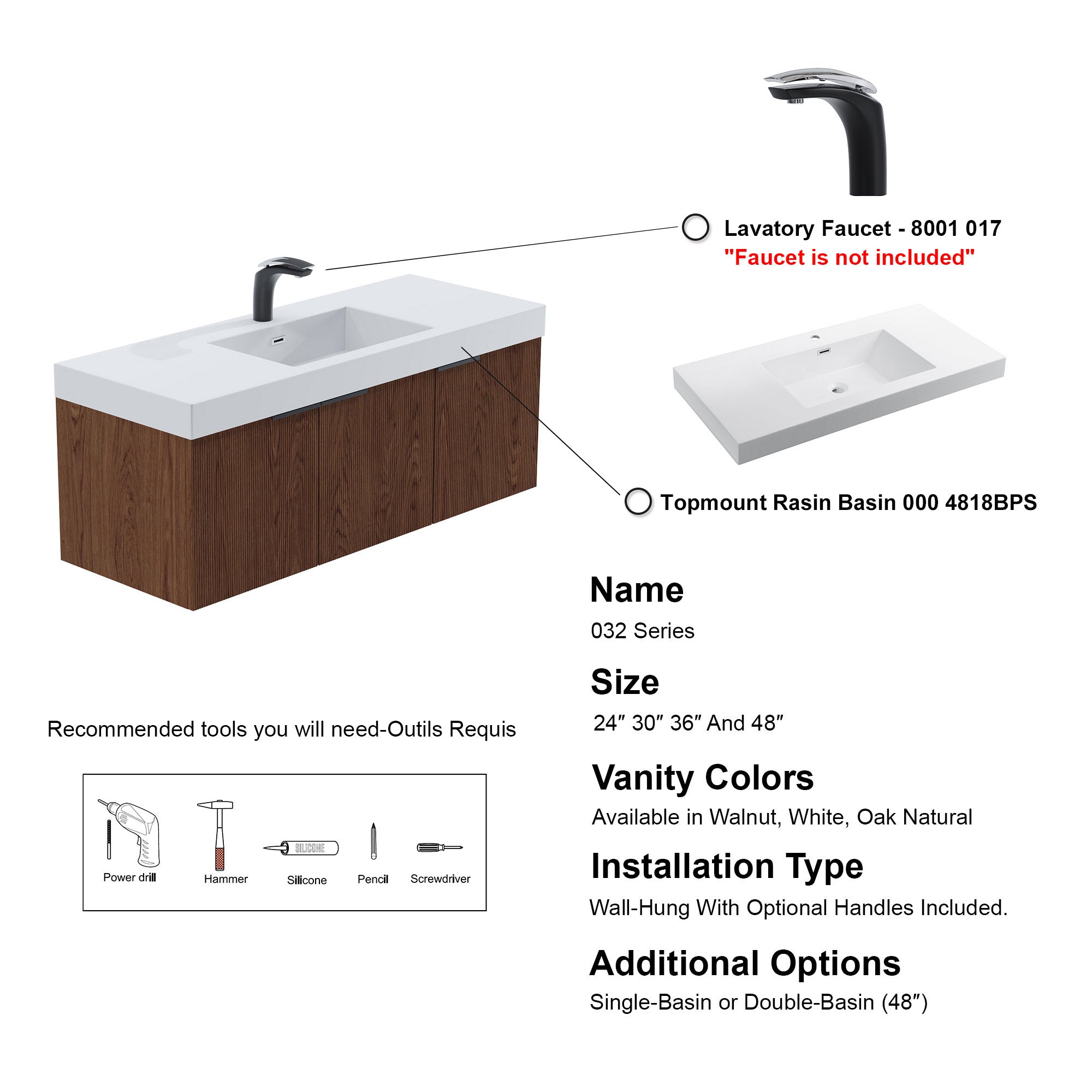 032 Series - 48 Inch Vanity