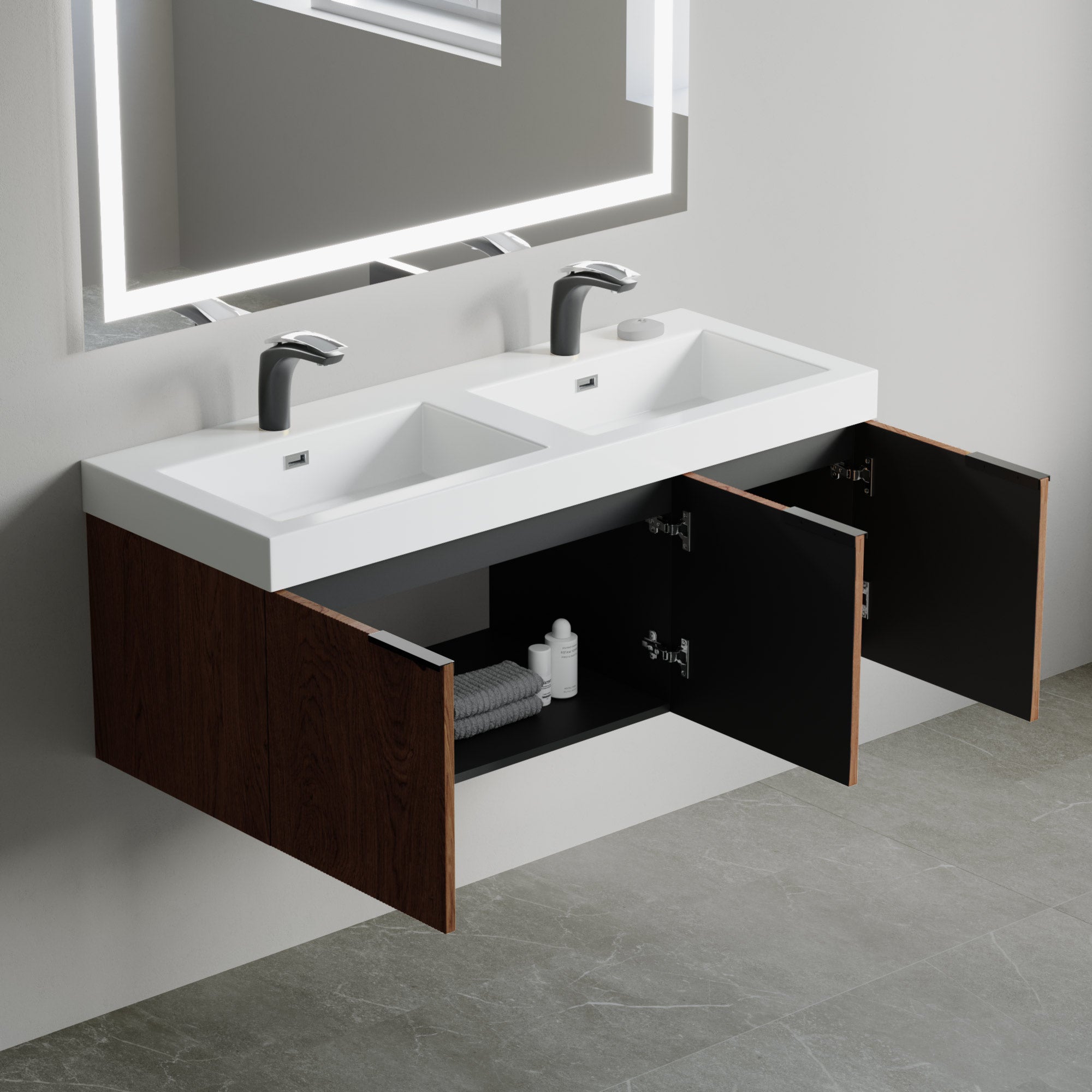 032 Series - 48 Inch Vanity - Double Sinks