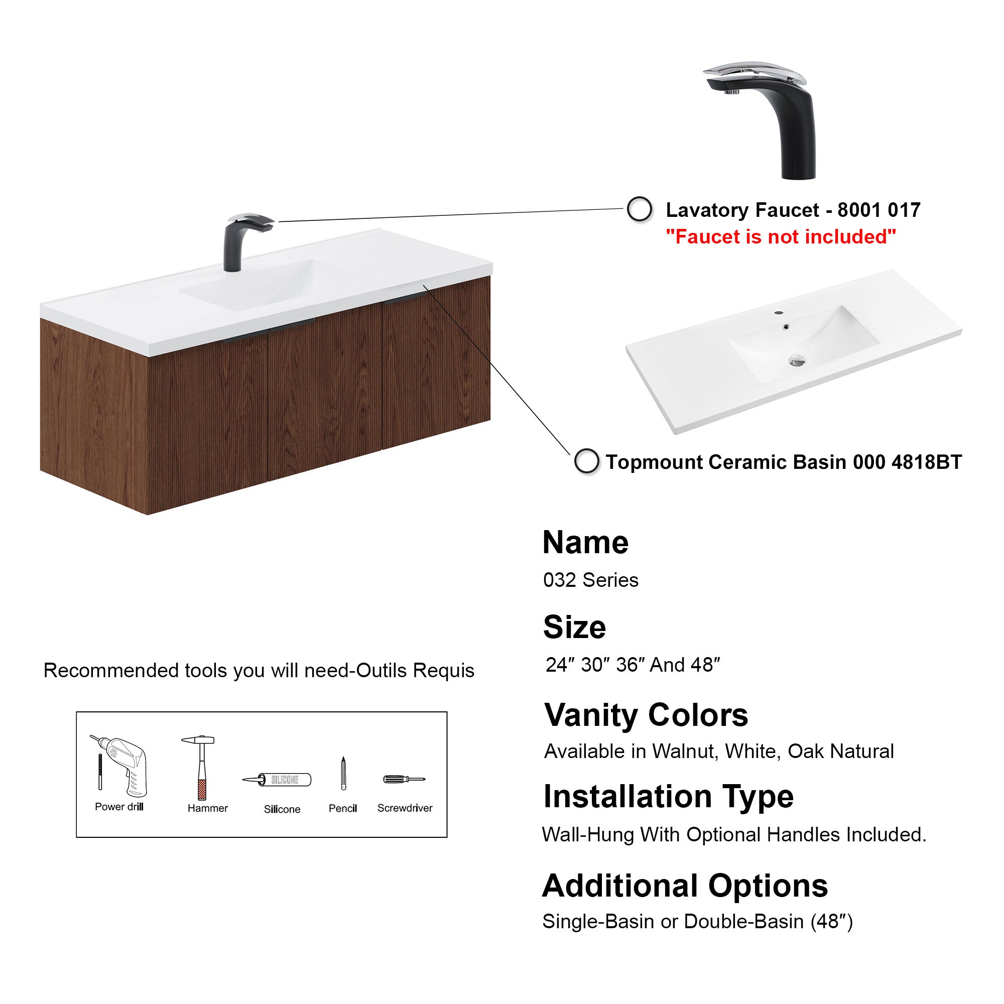 032 Series - 48 Inch Vanity