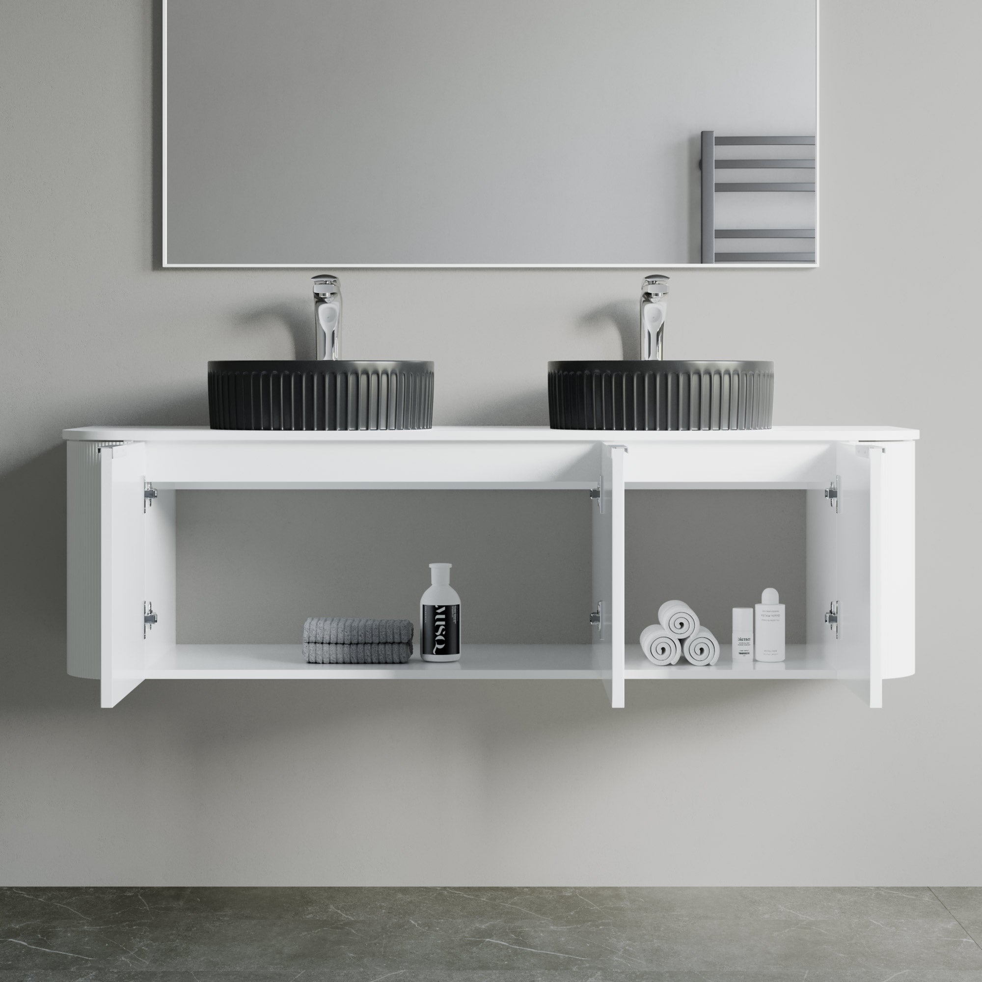 032 Series - 60 Inch Vanity - Cabinet Combination - Double Sinks