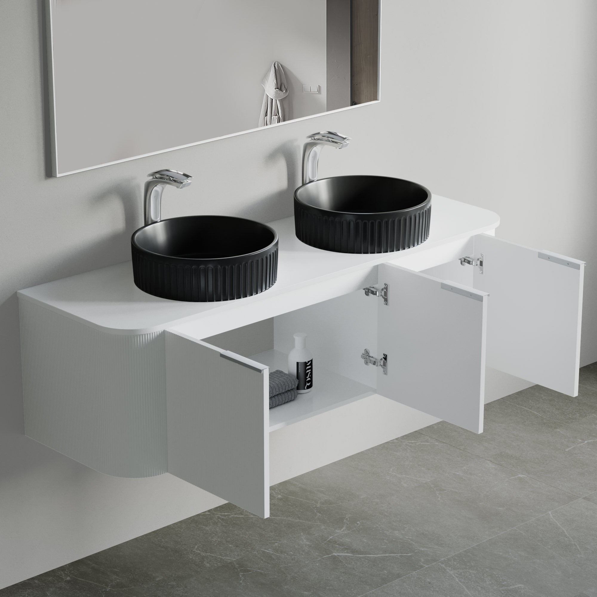 032 Series - 60 Inch Vanity - Cabinet Combination - Double Sinks