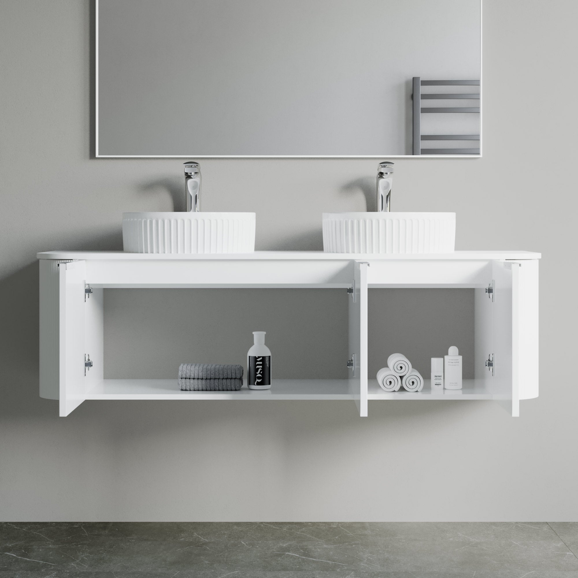 032 Series - 60 Inch Vanity - Cabinet Combination - Double Sinks