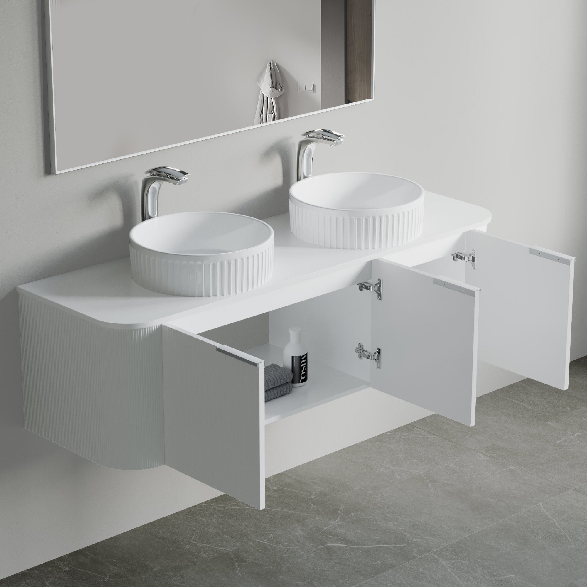 032 Series - 60 Inch Vanity - Cabinet Combination - Double Sinks