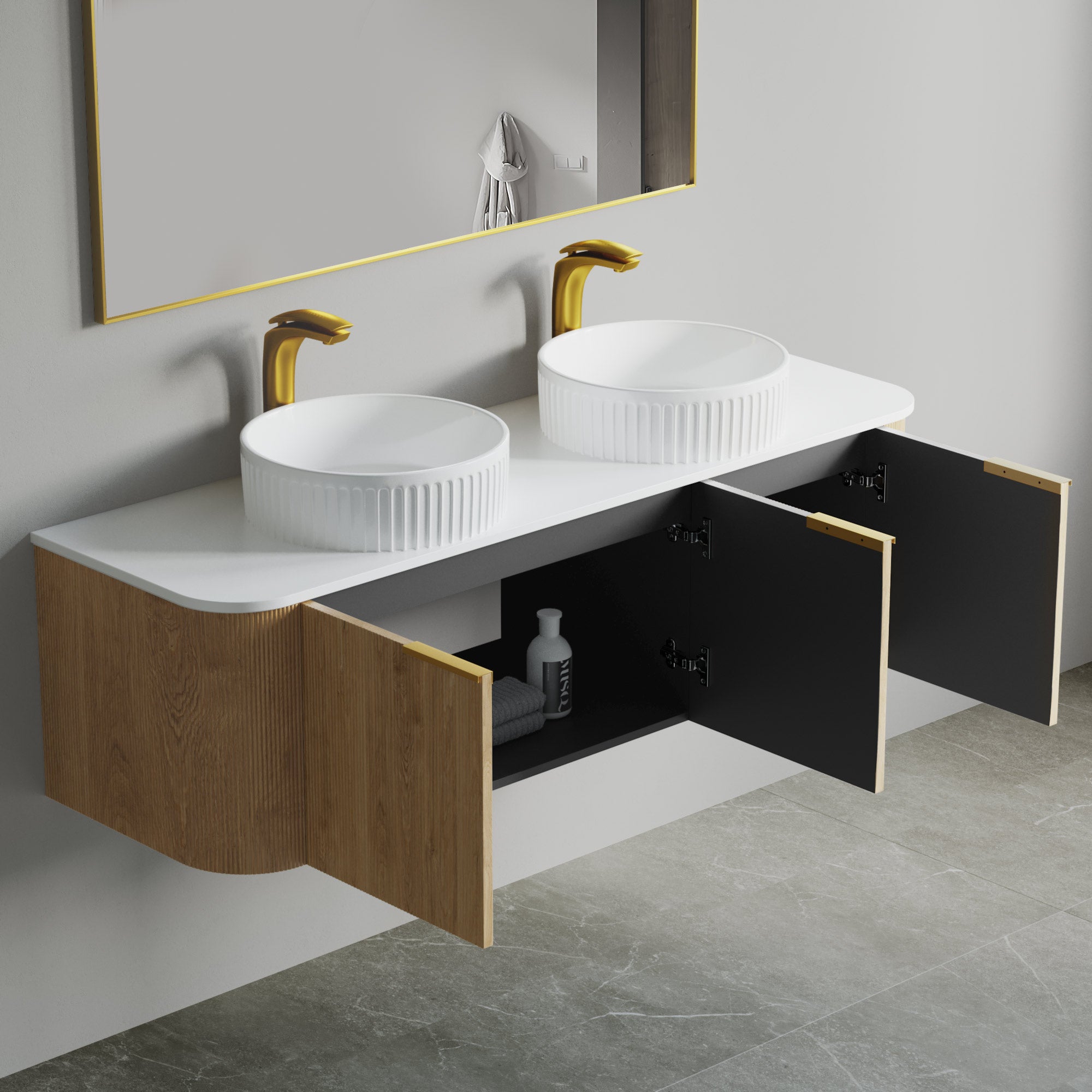 032 Series - 60 Inch Vanity - Cabinet Combination - Double Sinks