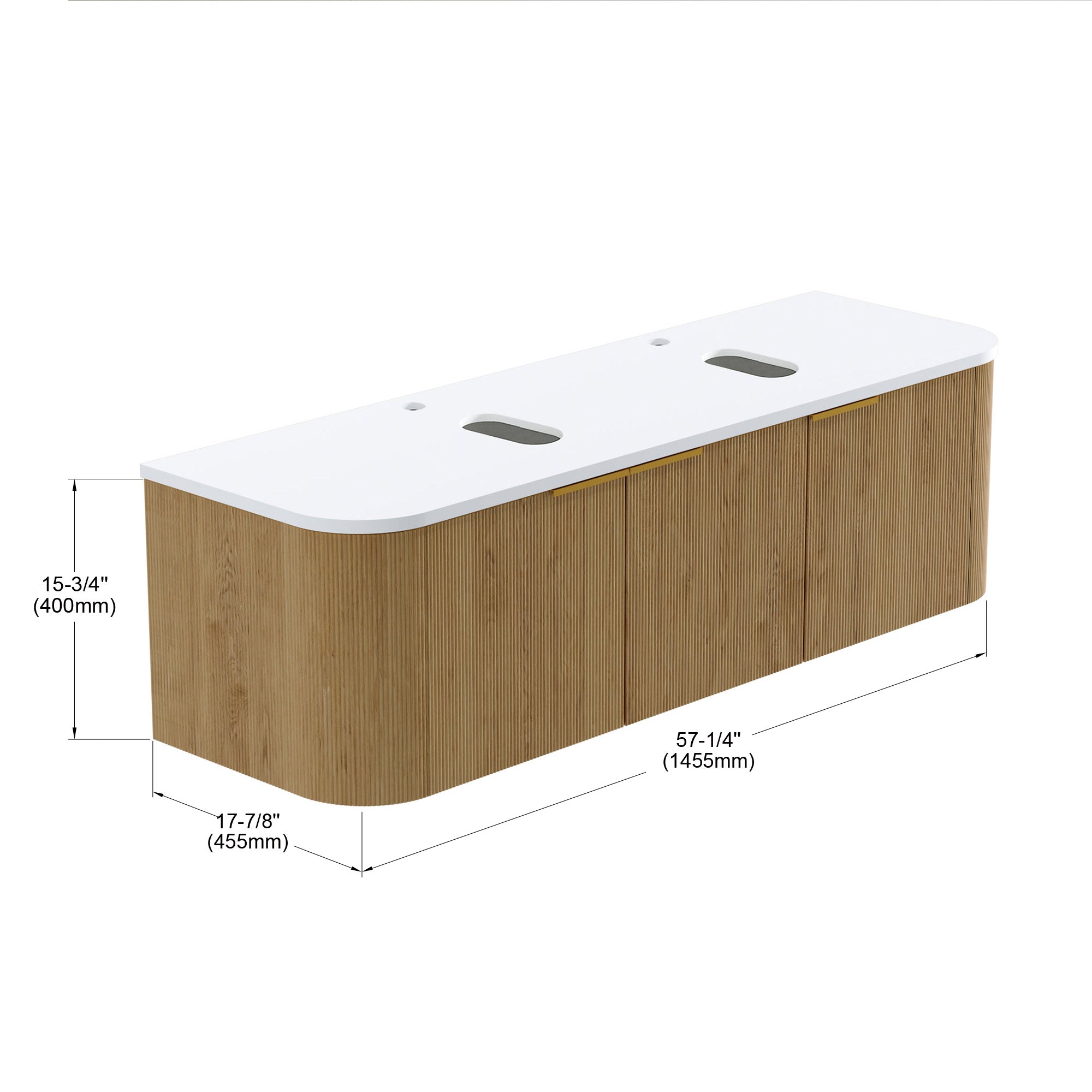 032 Series - 60 Inch Vanity - Cabinet Combination - Double Sinks