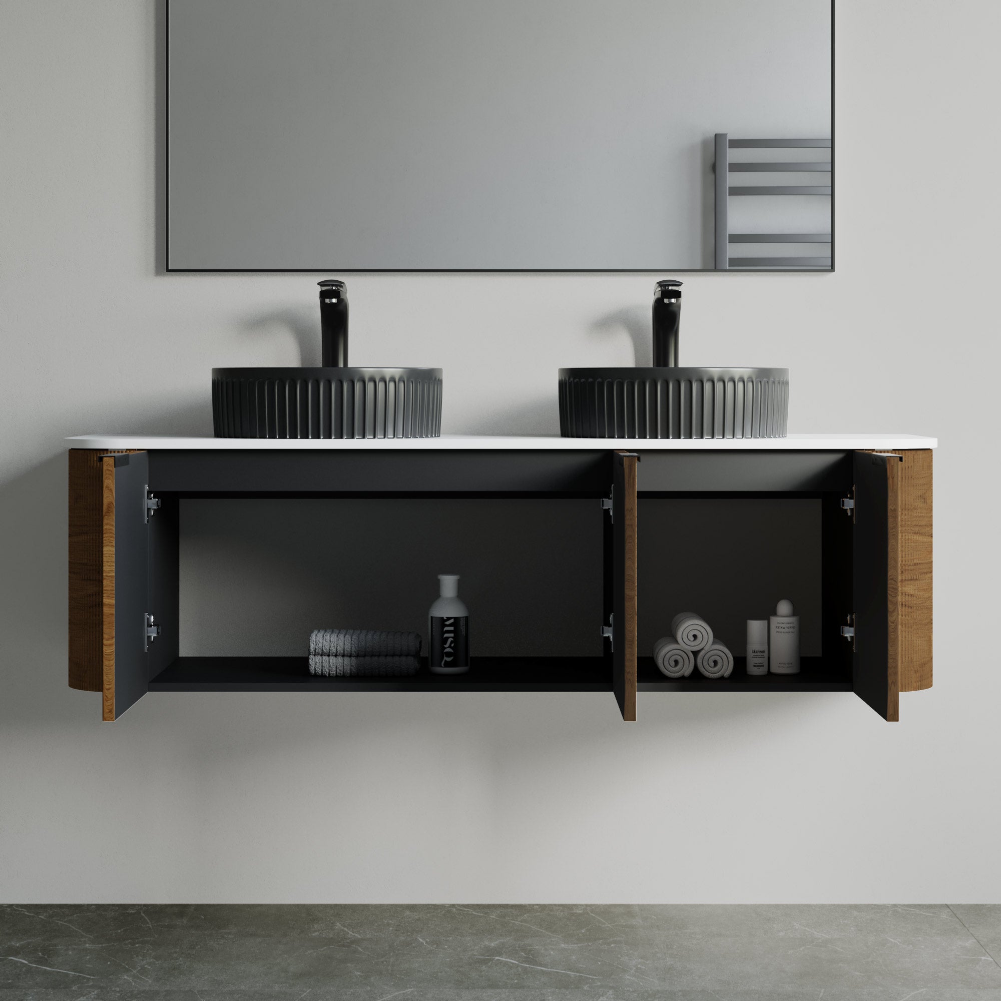 032 Series - 60 Inch Vanity - Cabinet Combination - Double Sinks