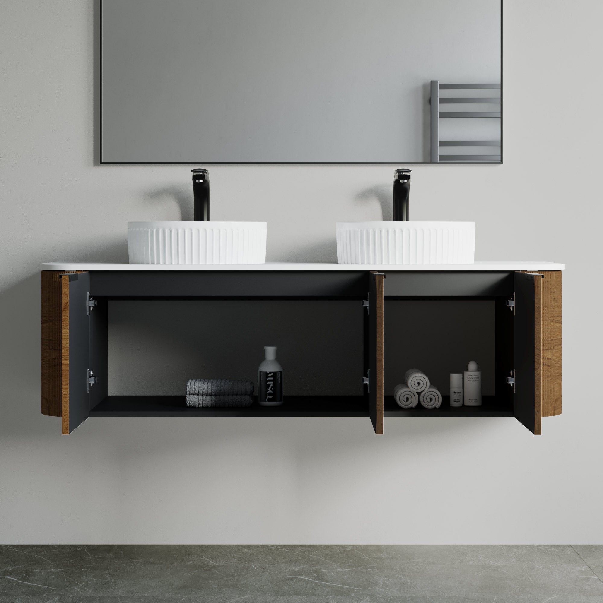 032 Series - 60 Inch Vanity - Cabinet Combination - Double Sinks