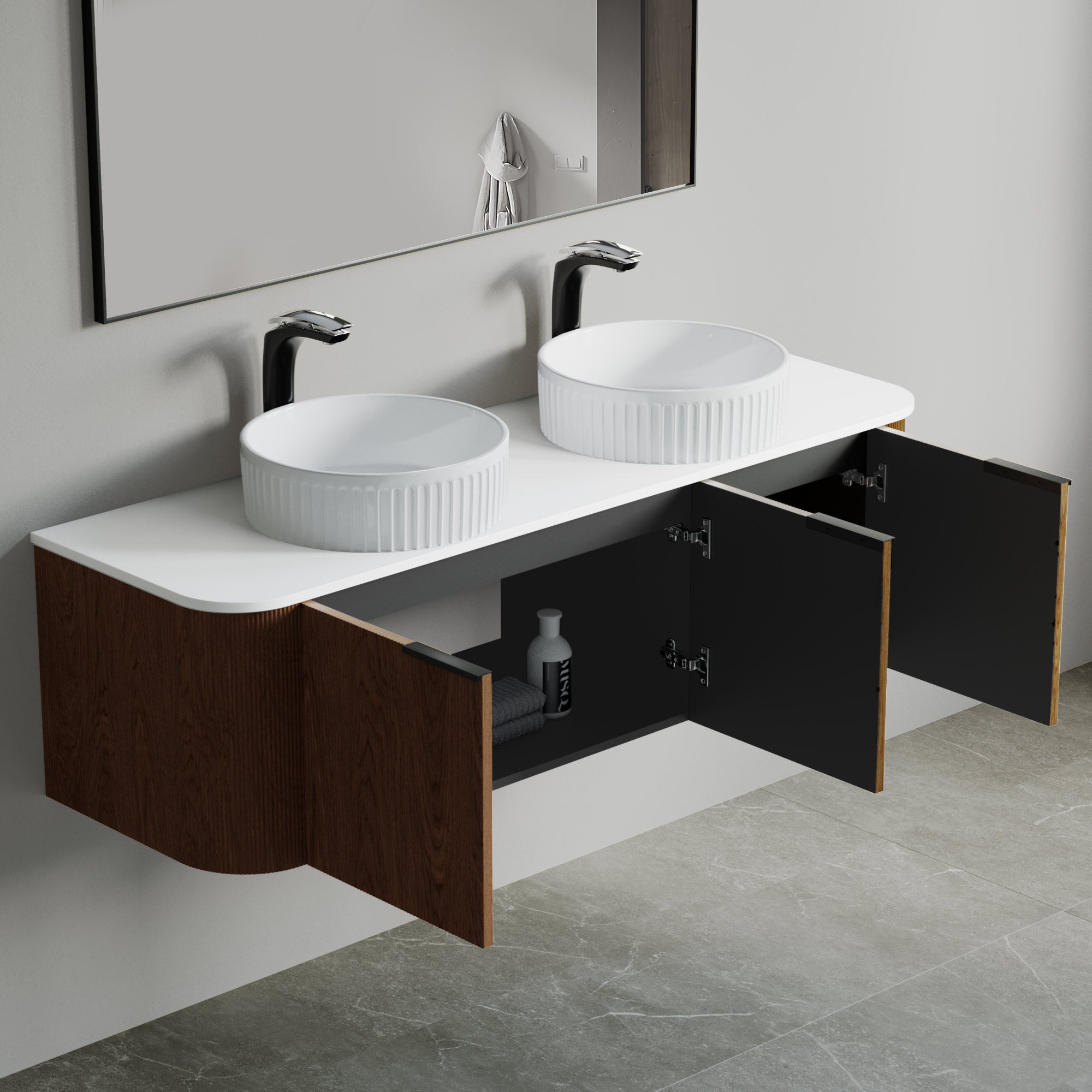 032 Series - 60 Inch Vanity - Cabinet Combination - Double Sinks