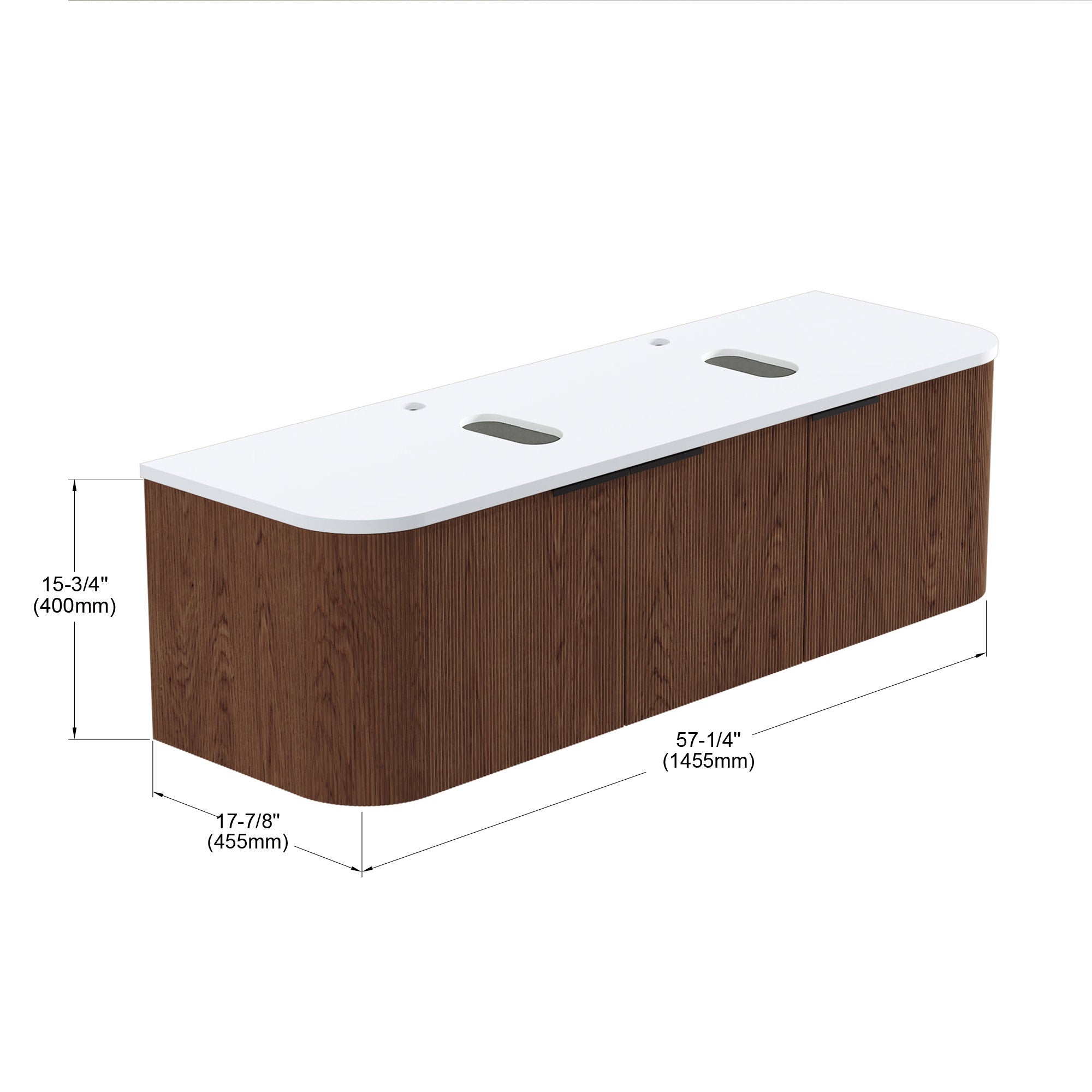 032 Series - 60 Inch Vanity - Cabinet Combination - Double Sinks
