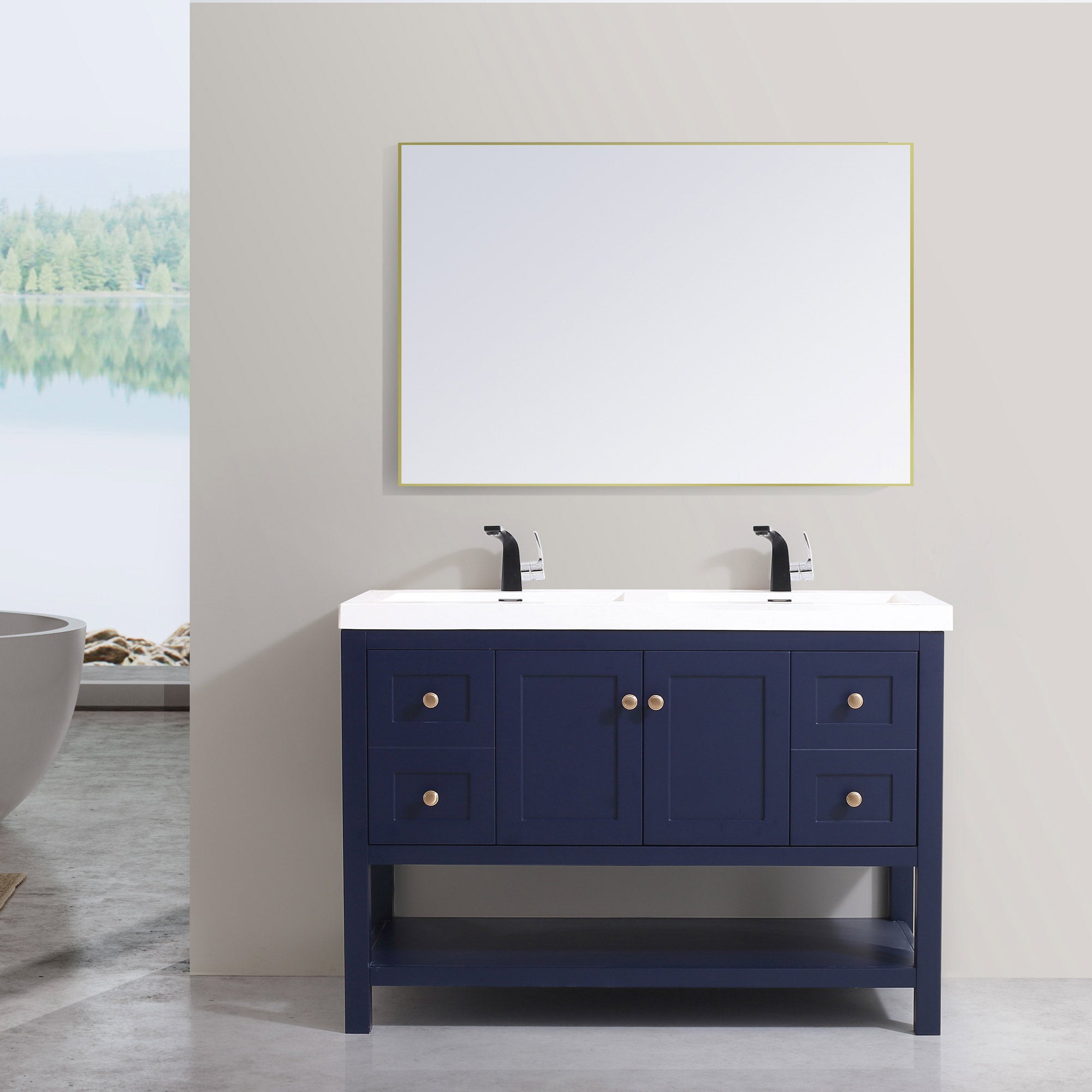 035 Series - 48 Inch Vanity - Double Sinks