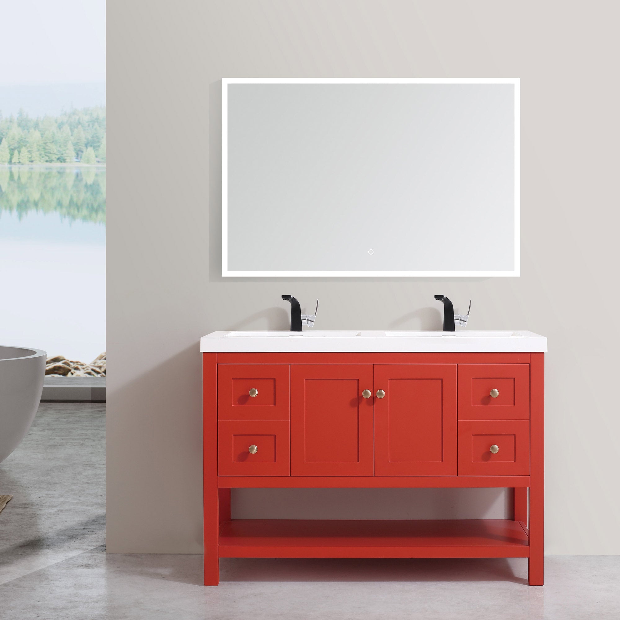 035 Series - 48 Inch Vanity - Double Sinks