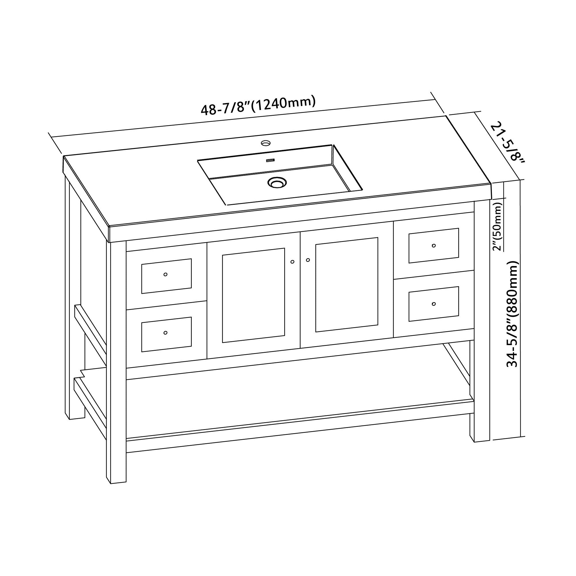 035 Series - 48 Inch Vanity - Single Sink