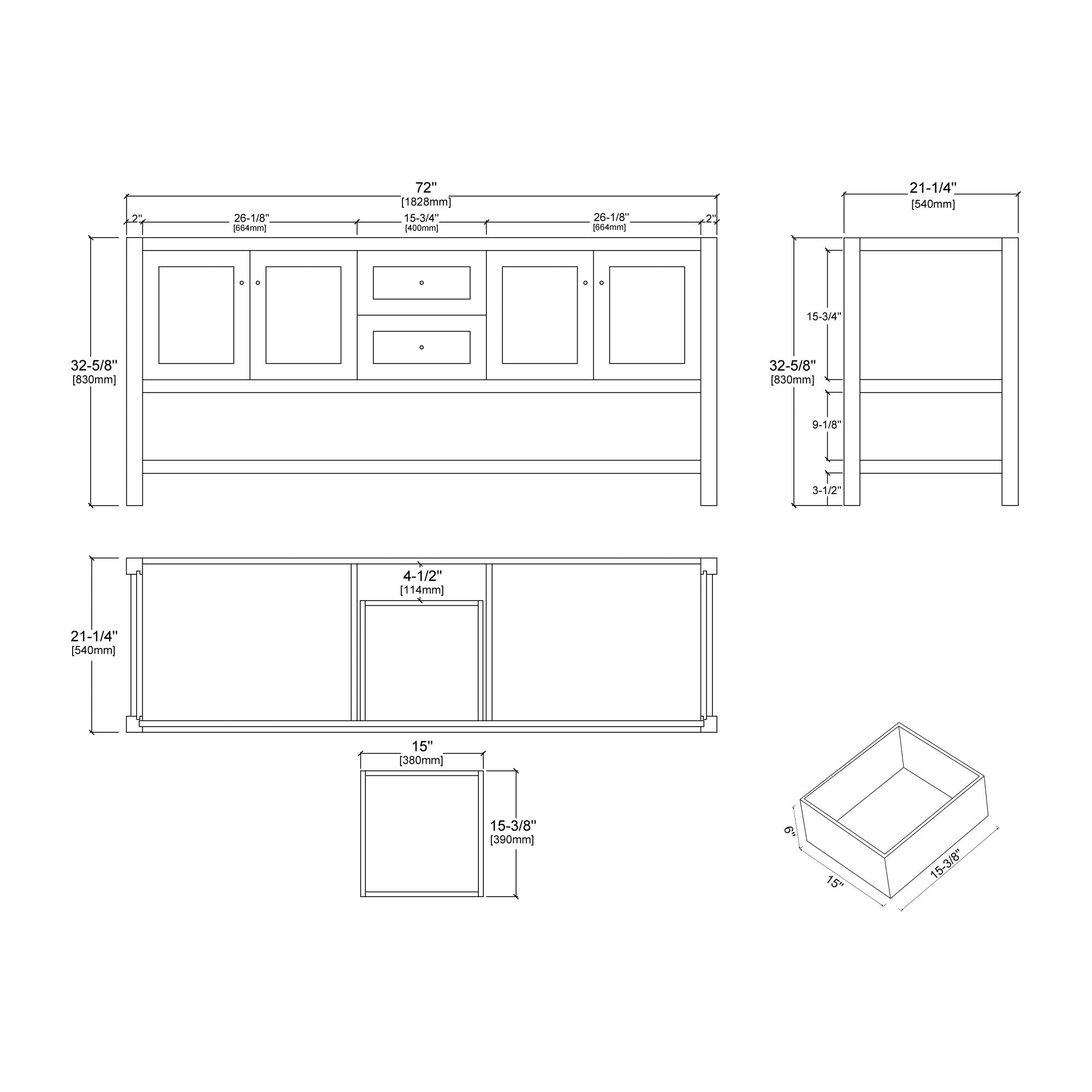035 Series - 72 Inch Vanity