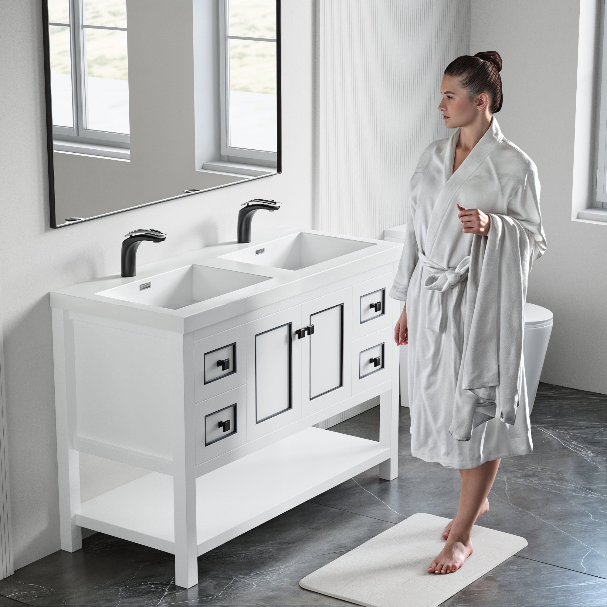 036 Series - 48 Inch Vanity - Double Sinks