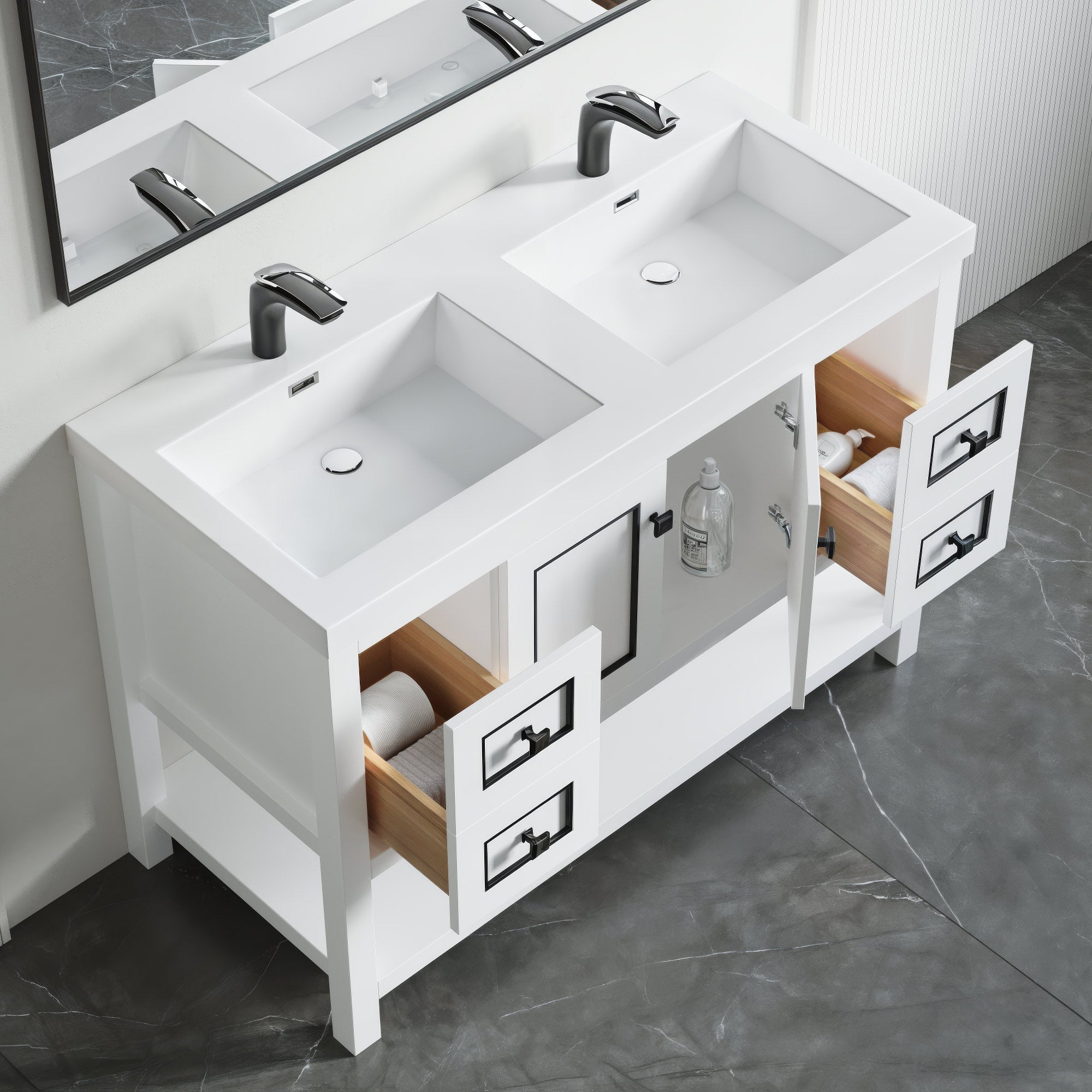 036 Series - 48 Inch Vanity - Double Sinks