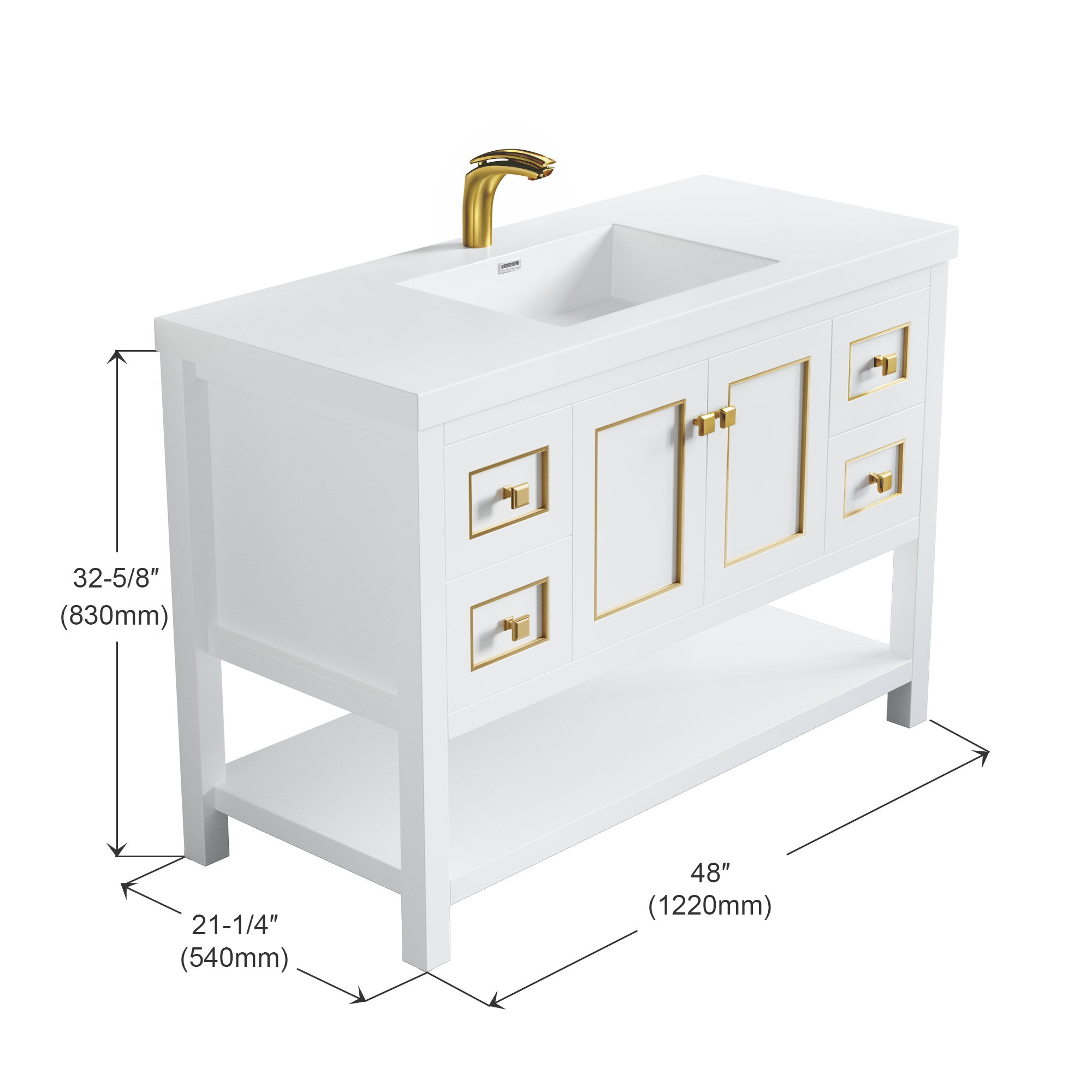 036 Series - 48 Inch Vanity - Single Sink