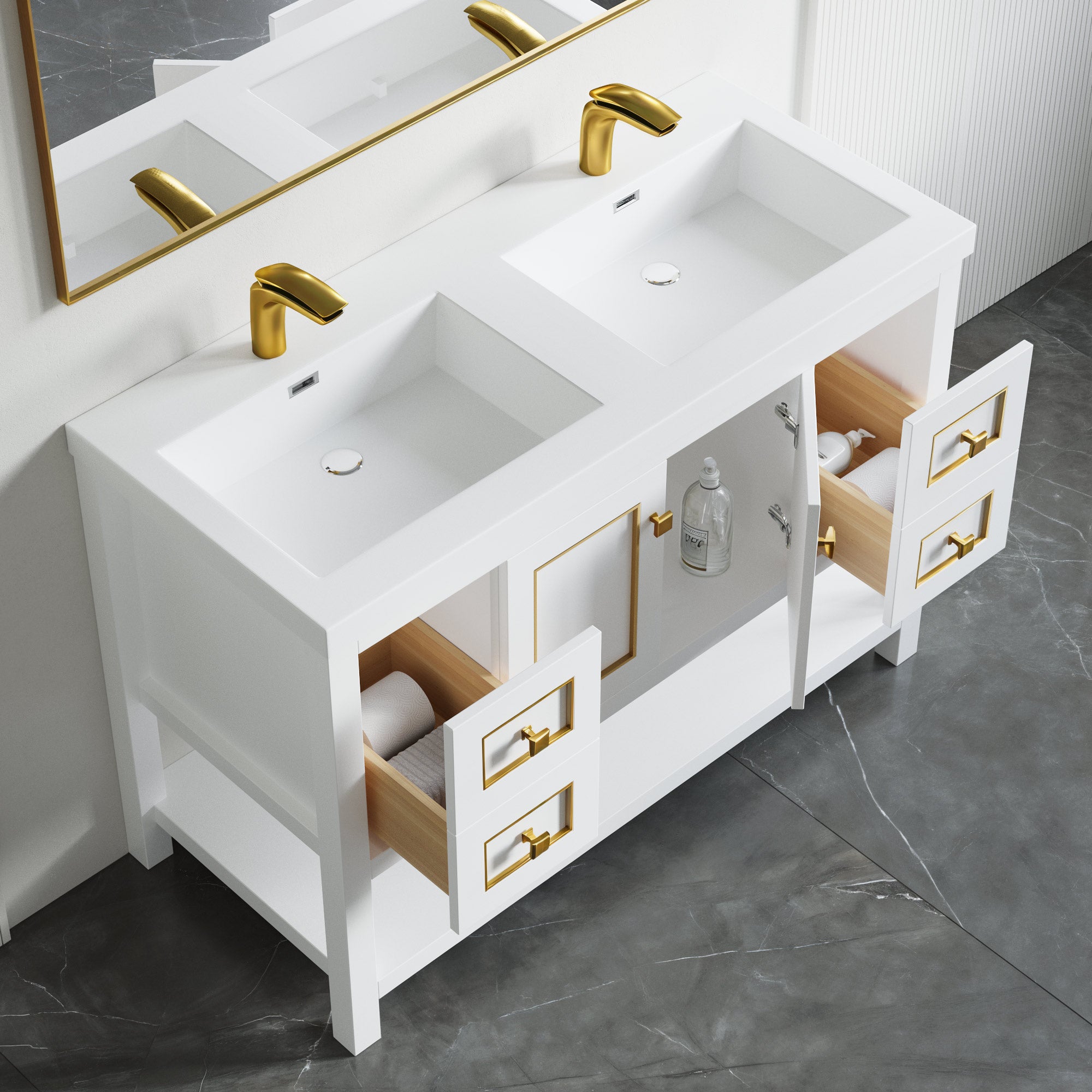 036 Series - 48 Inch Vanity - Double Sinks
